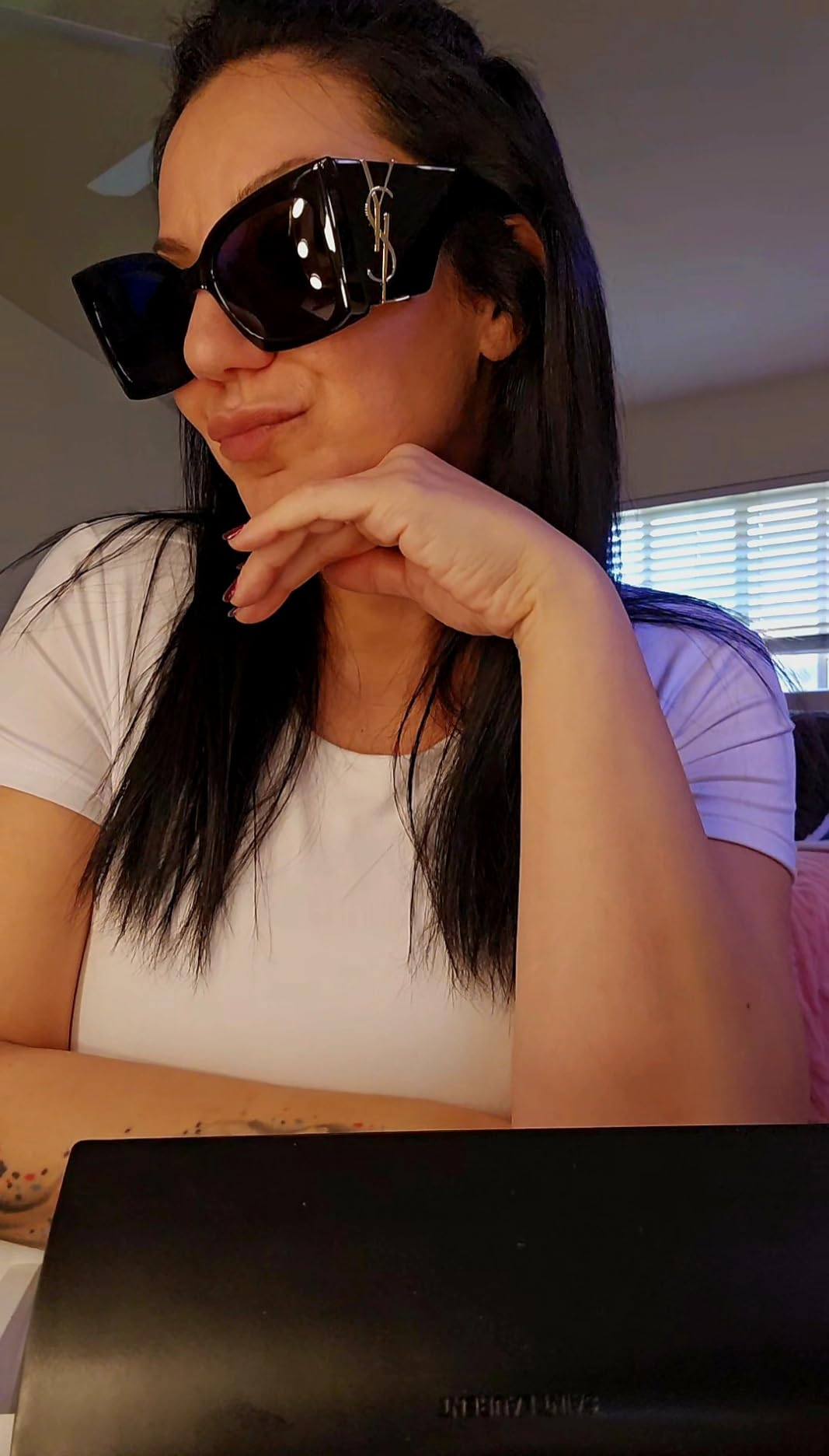 Saint Laurent Women's Sl M119 Blaze Sunglasses customer photo 2