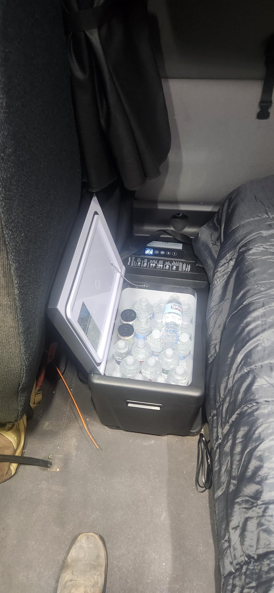 BougeRV 12 Volt Refrigerator 12V Car Fridge 23 Quart Portable Freezer Compressor Cooler 12/24V DC 110~240V AC for Truck Van RV SUV Boat Travel Camping Road Trips Tailgating -8F~50F (Black) customer photo 2
