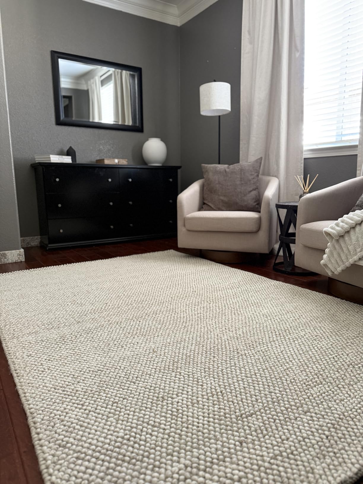 SAFAVIEH Natura Collection Area Rug 9x12 - Large - Beige & Ivory, Handmade Wool Blend, Textured Design, Ideal for Living Room, Bedroom, Dining Space customer photo 1