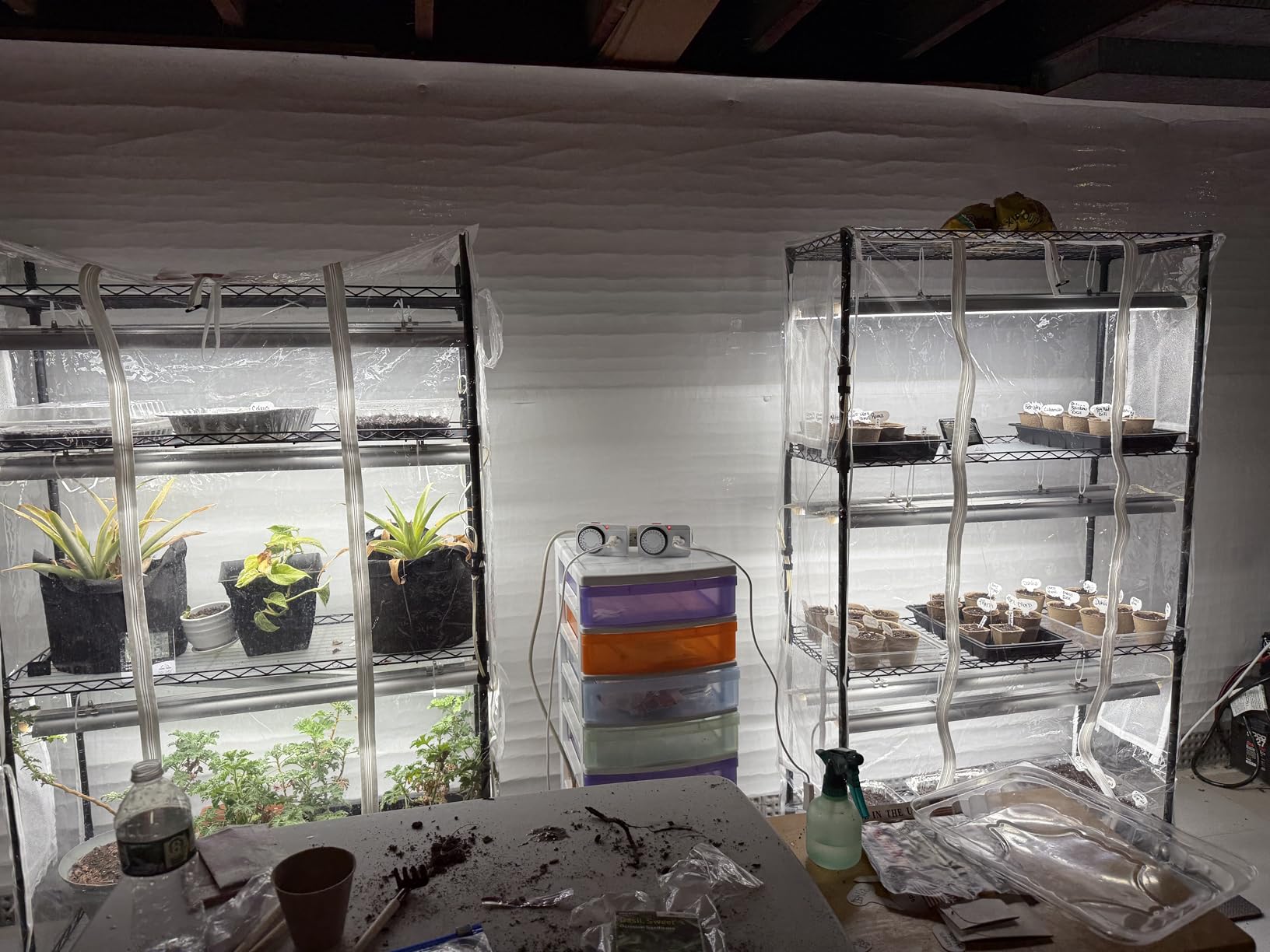 Barrina CX5Z Indoor Greenhouse with Grow Light, 6PCS 30W per Light Full Spectrum T8 Plant Lights, 4-Tier Portable Metal Plant Stand Tent and Thermometer for Seed Starting customer photo 1