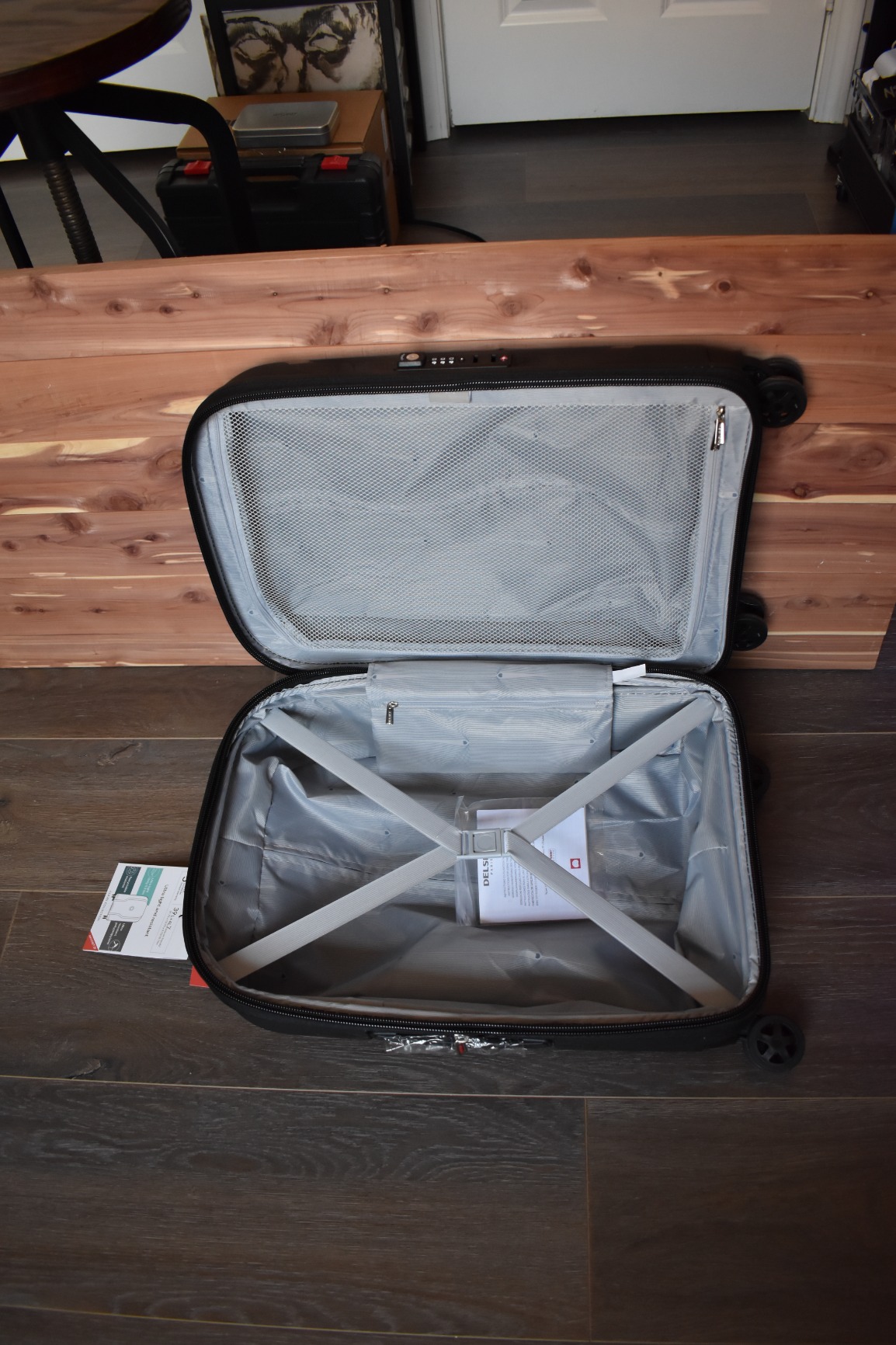 DELSEY PARIS Clavel Hardside Expandable Luggage with Spinner Wheels, Blue Jean, 2-Piece Set (19/30) customer photo 2