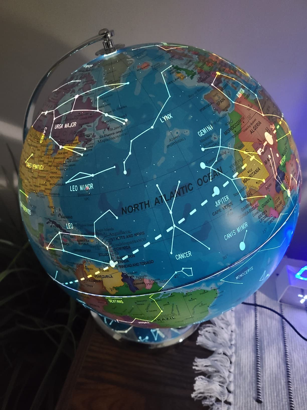 Illuminated World Globe with Stand 13