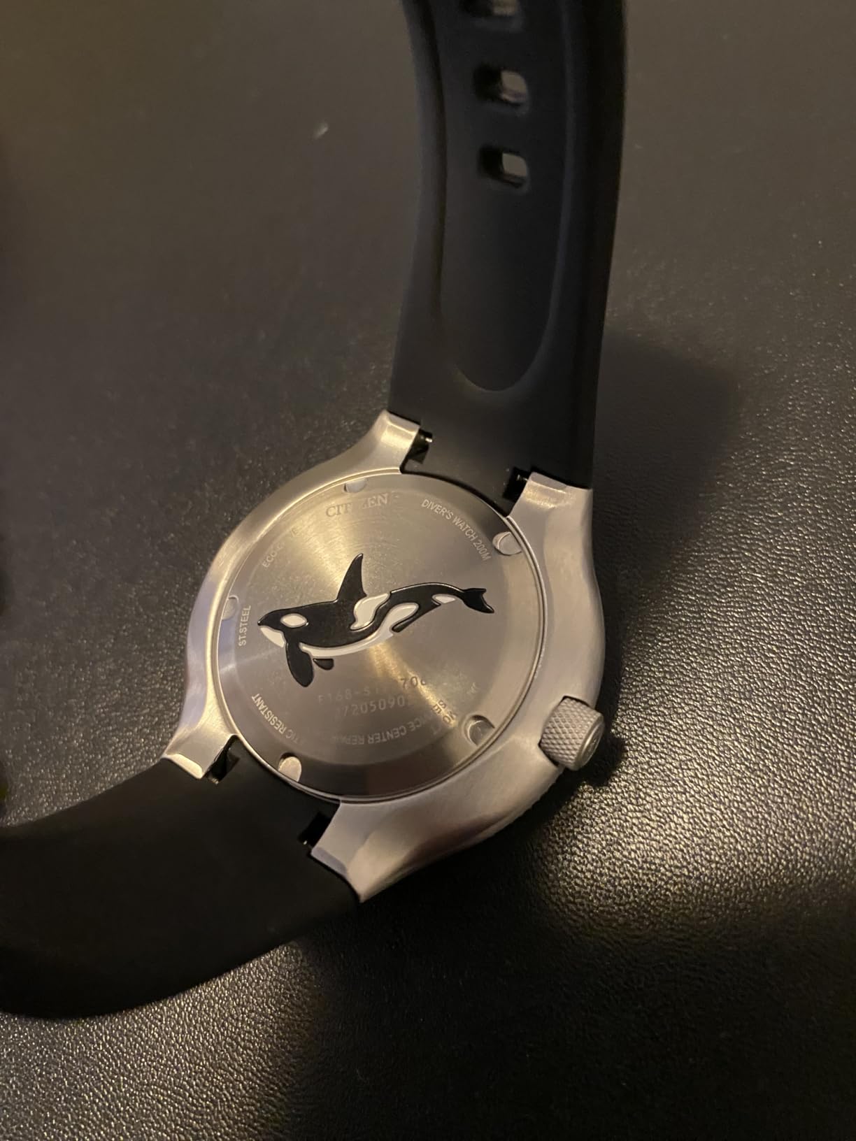 Citizen Promaster Dive Eco-Drive Orca Watch, Stainless Steel Case, Black Polyurethane Strap, 3-Hand, ISO Compliant (Model: BN0230-04E) customer photo 2