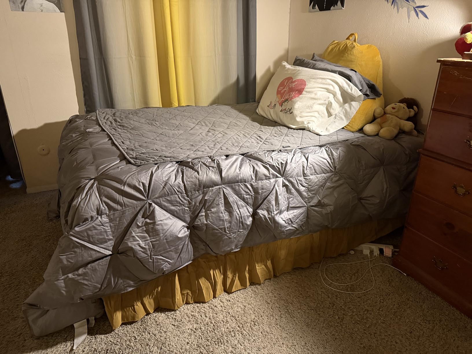 puredown Goose Down Comforter King Size 800 Fill Power, 100% Cotton All Season Duvet Insert 700 Thread Count, Cloud Fluffy Pinch Pleat Extra Warmth customer photo 1