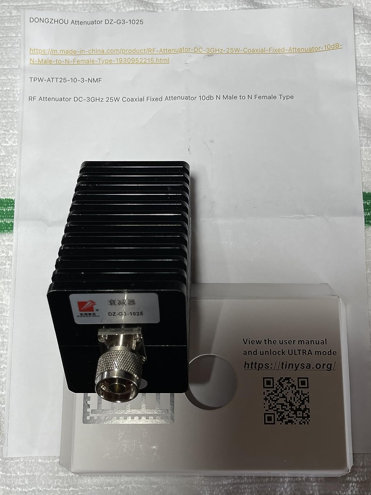 AURSINC TinySA Ultra+ ZS406 Spectrum Analyzer with 50W Attenuator, 2025 Upgraded 100kHz-5.4GHz V0.4.6 Portable Frequency Analyzer with 32Gb Card customer photo 2