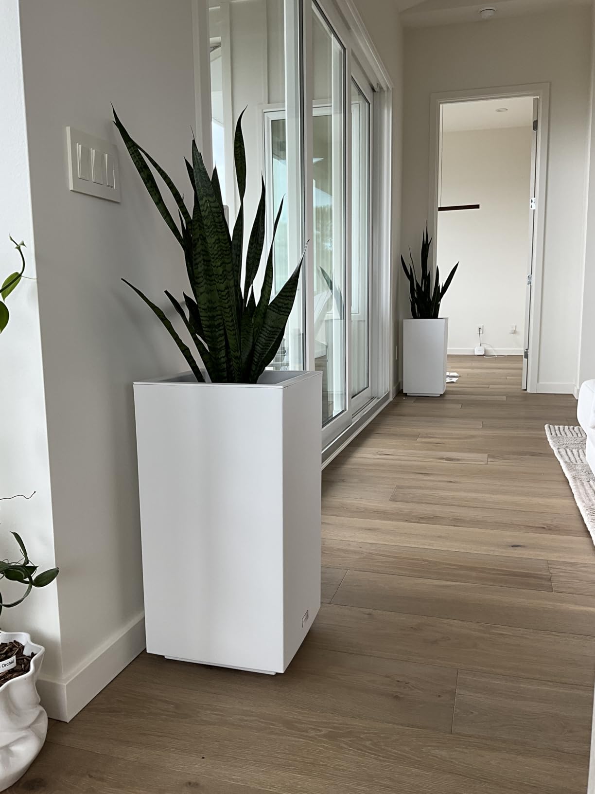 Veradek Block Series Pedestal Planter - Tall Planter for Indoor or Outdoor Front Porch | All-Weather Use with Removable Insert Bucket | Modern Décor for Flowers, Tall Trees, Faux Plants customer photo 2