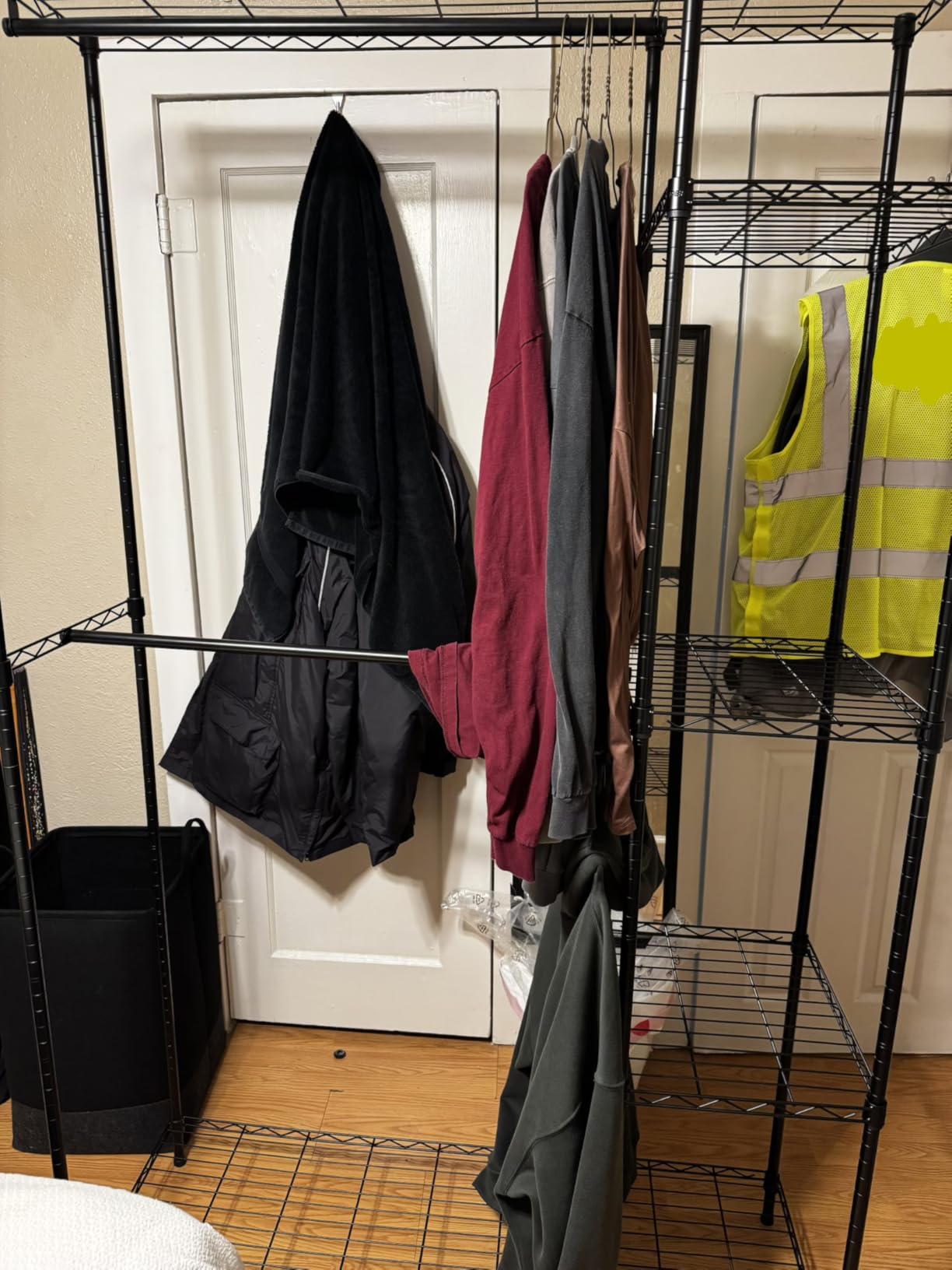 VIPEK V7 Garment Rack for Hanging Clothes Heavy Duty Clothes Rack with Shelves, Portable Closet Racks Metal Clothing Racks 5 Tiers Freestanding Closet Wardrobe System, Max Load 670lbs, Black customer photo 1