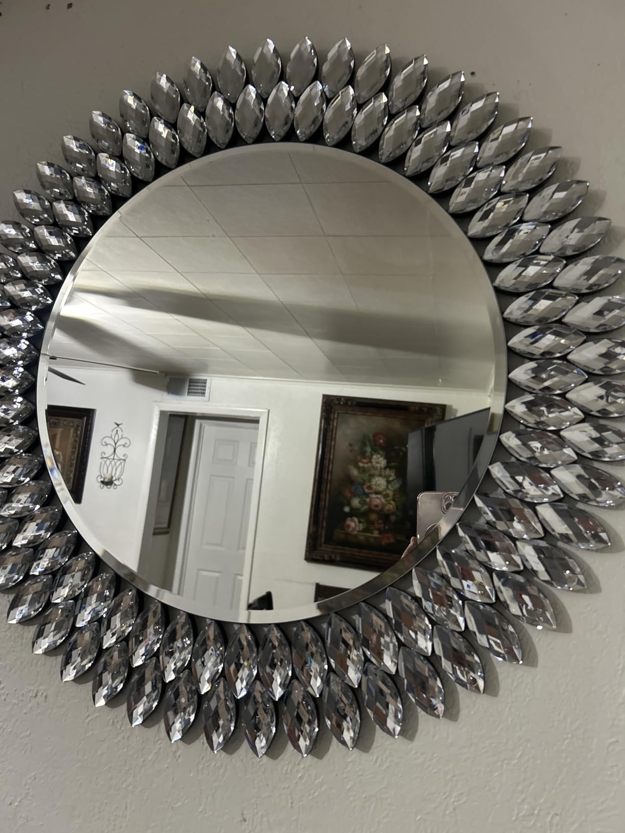 Kelly Miller Jeweled Luxury Bathroom Mirror for Wall, 24
