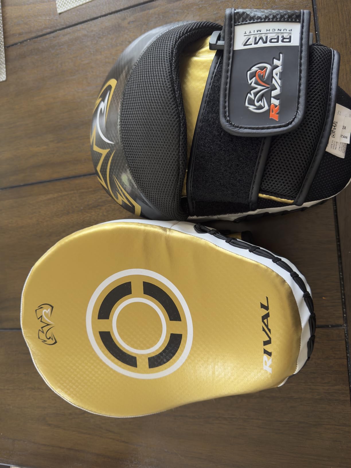RIVAL Boxing RPM7 Fitness Plus Punch Mitts - Curved Striking Surface, Hook and Loop Wrist, Ergonomic Fit, and Padded Finger Protector customer photo 1