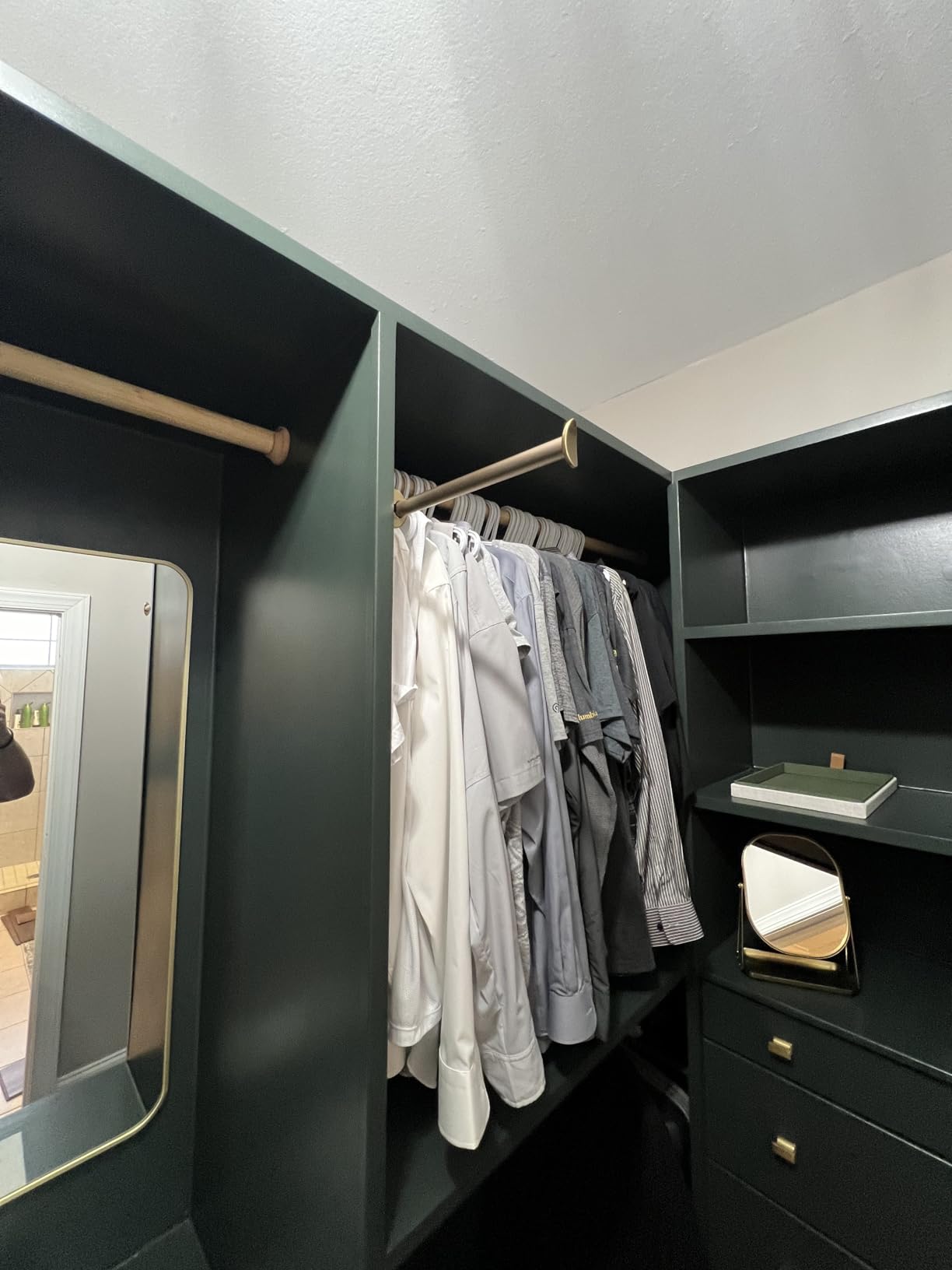 TAG Hardware Premium 14 1/8 Inch Long Expendible Pullout Closet Wardrobe Valet Rod (Matte Aluminum with Chrome) customer photo 1