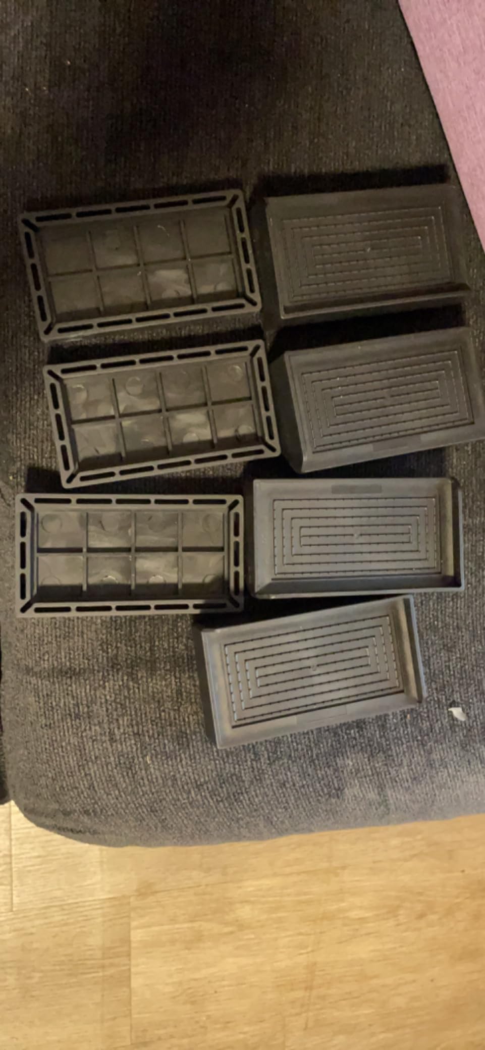 Furniture Risers 4 inch, Heavy Duty Furniture Elevator in Heights of 1.5, 3 or 4 Inch，Rectangle Raising Blocks for Bed, Couch, Desk, Sofa, Tables,Support Up to 1,300 Lbs (4 Pack-Black) customer photo 9