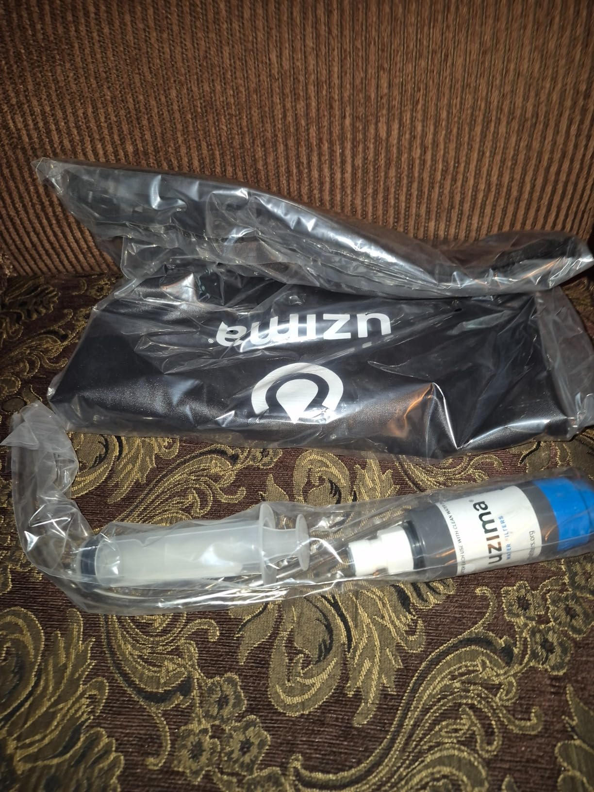 Uzima UZ-BP 17.5L Gravity Water Filter System - WHO Certified Backpacking Water Filtration System - Survival Gear for Bug Out Bag - All-in-One Collection, Storage, Filtration & Hands-Free Transport customer photo 1