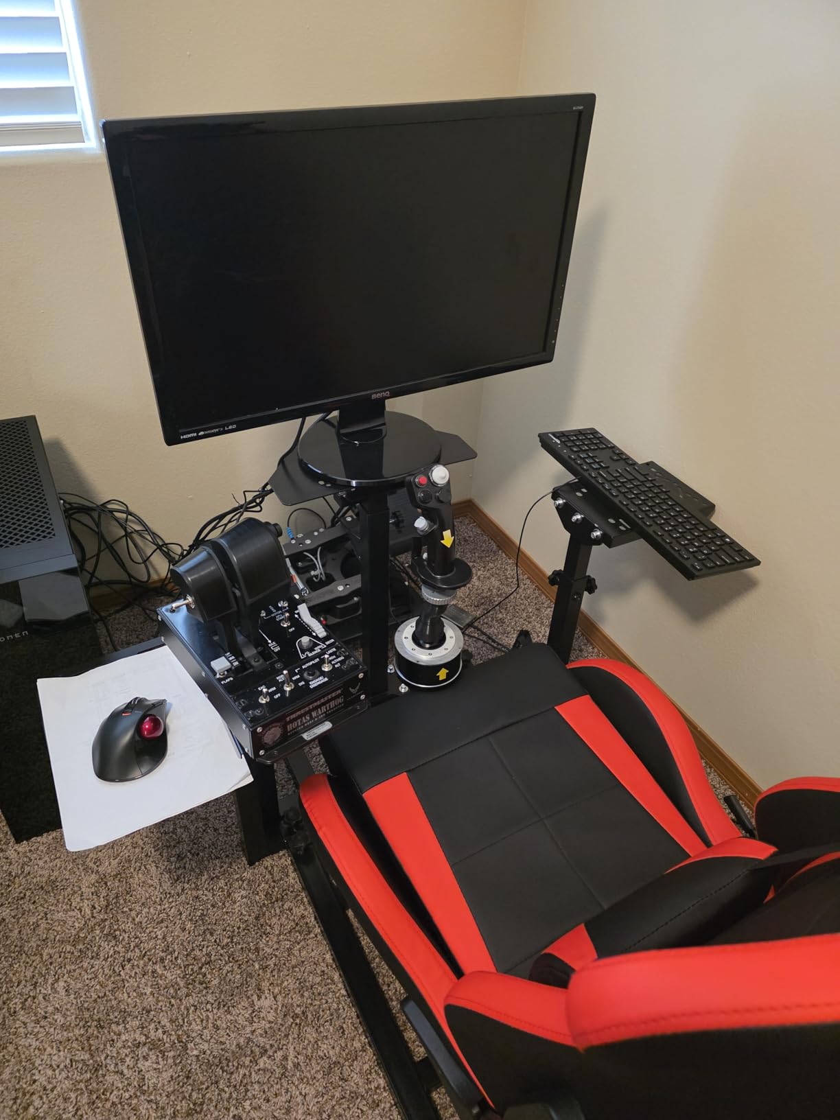 Marada Modular Flight Racing Simulator Cockpit, Both the Flight Sim Cockpit and The Racing Sim Cockpit, Fit for Logitech,for Thrustmaster,for Honeycomb Alpha Bravo,Excluding Electronic Devices customer photo 2