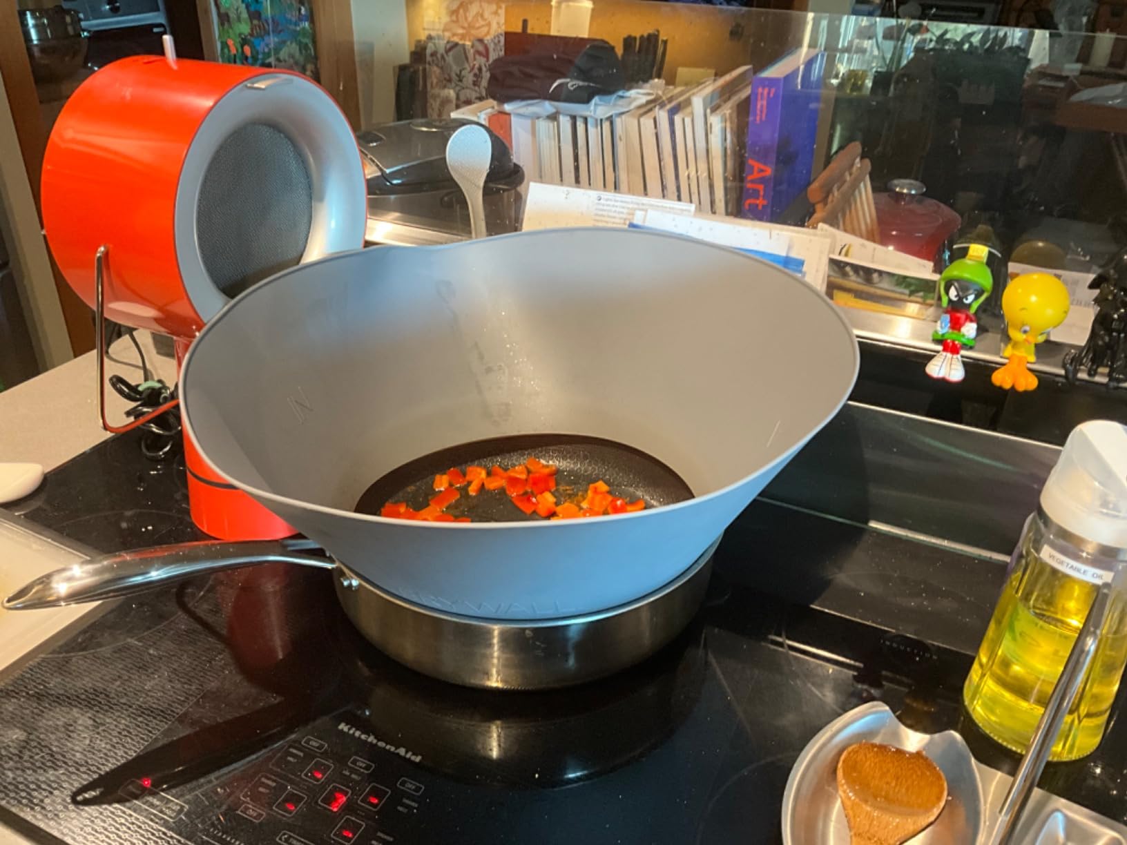 AirHood Wired Range Hood | Portable Kitchen Exhaust Fan with 2 Activated Charcoal Air Filter & Stainless-steel Oil Filter | Easy to Clean - Ideal for Indoor Cooktop Use (Cadmium Orange) customer photo 2