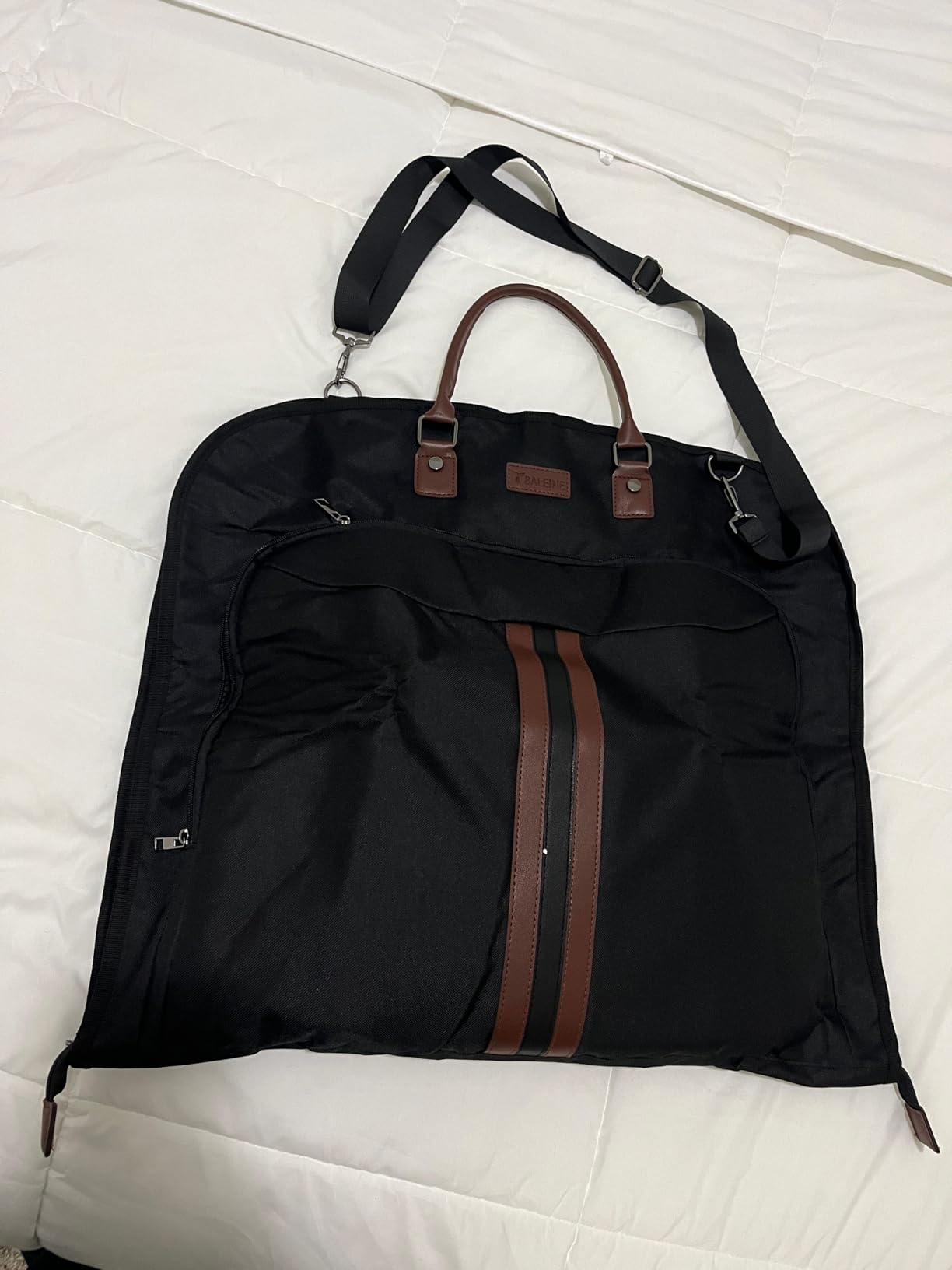 Travel Garment Bag, Travel Suit Bag for Men, 42'' Waterproof Carry on Garment Bag for Hanging Clothes, Garment Duffel Bag for Travel Business (Black) customer photo 1