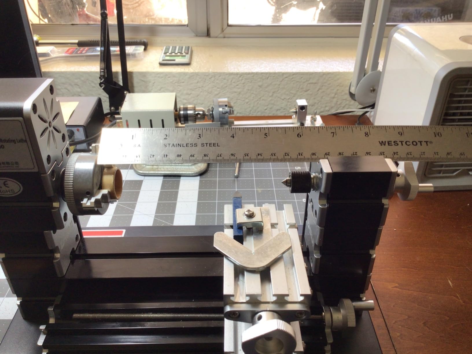 High Power 60W Powerful Mini Metal DIY 4-axis Rotating Lathe Lathes Machine Tools With Base 12000 rpm for Wood Soft Metals Plexiglass Plastic customer photo 2