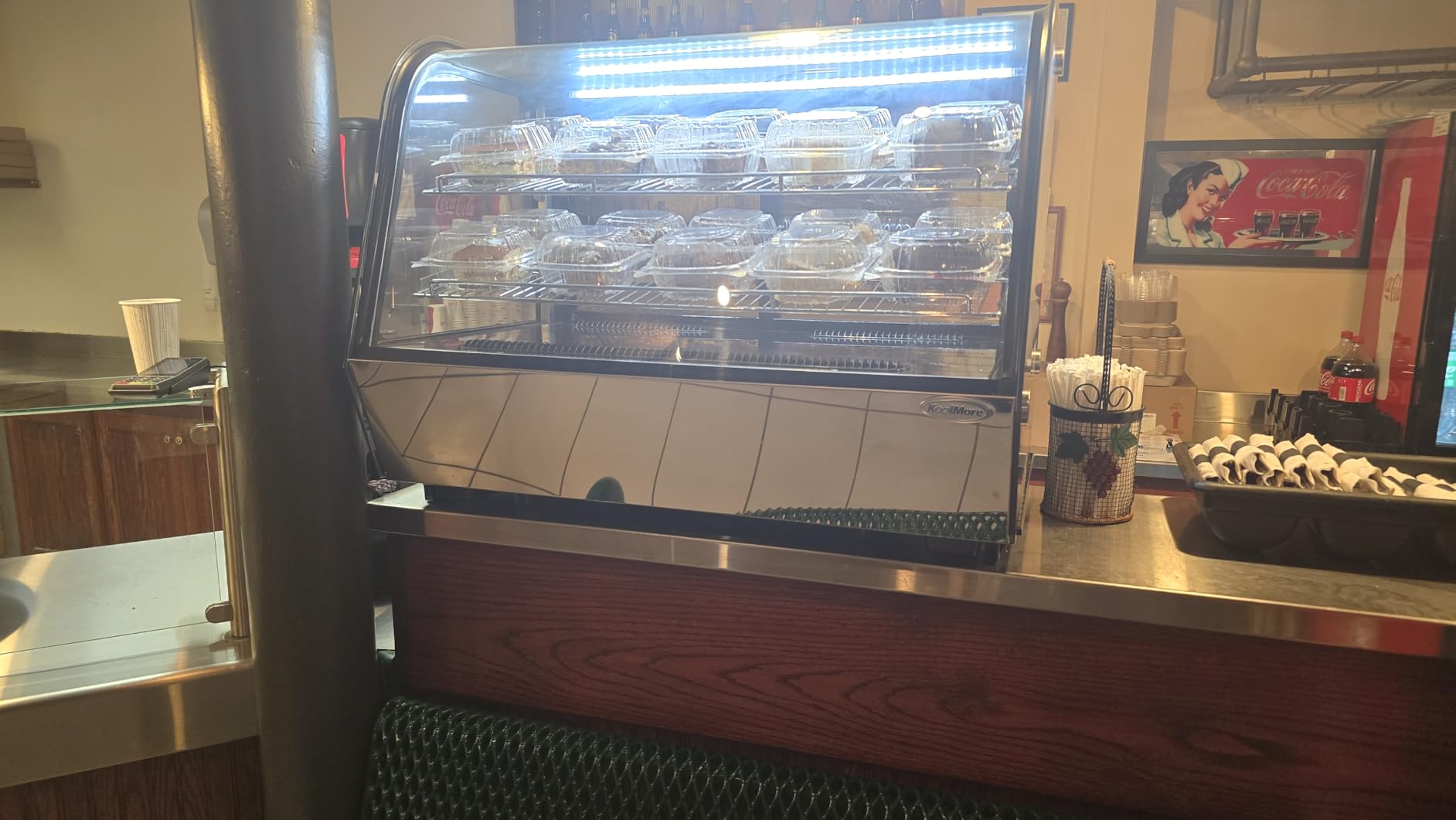 KoolMore 60 in. Refrigerated Bakery Display Case with Clear Glass Front, Sliding Rear Doors, LED Lighting, Adjustable Temperature, and Dual Shelving for Baked Goods in White, 8 cu. ft. (CDC-8C-WH) customer photo 2