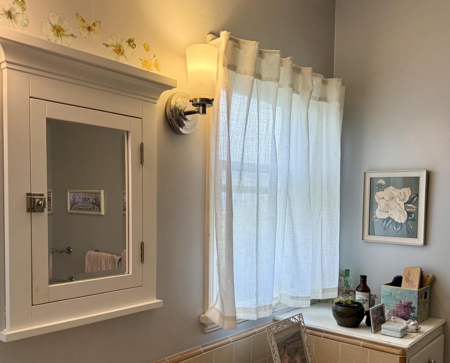 Nanspring 144 Inch Long Curtains 2 Panels for Living Room Back Tab Neutral Farmhouse Extra Long Drapes Semi Sheer Linen Curtain 144 inches Long for Floor to Ceiling High Window Patio Sliding Door customer photo 2