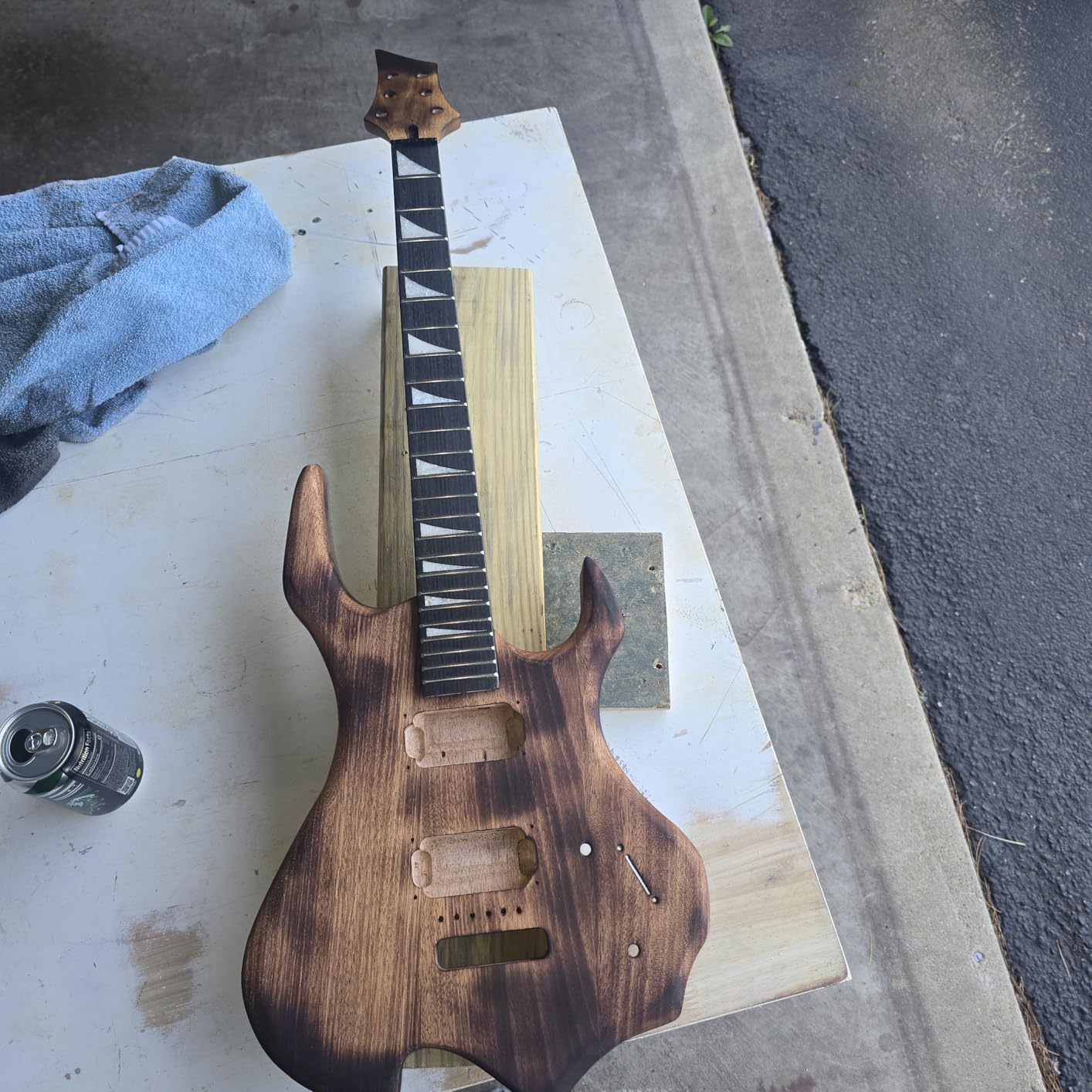 Ktaxon DIY Guitar Kit with Mahogany Body, Ebony Fingerboard and Maple Neck, 6 String DIY Electric Guitar Kit with Unique Design, Easy Installation & Full Equipment to Build Your Own Guitar (Flame) customer photo 2
