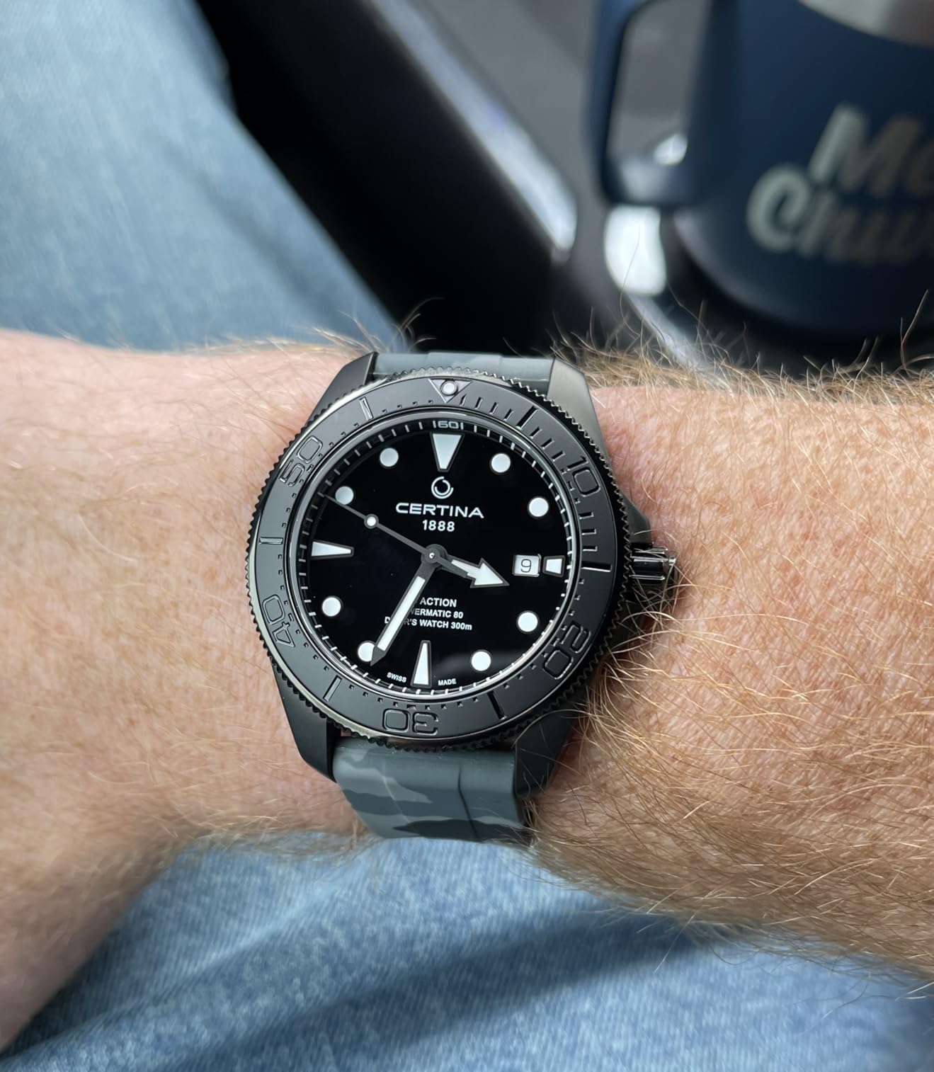 Certina DS Action Diver 43mm Powermatic 80 Steel Black Dial Rubber Strap (C0326073805100) customer photo 1
