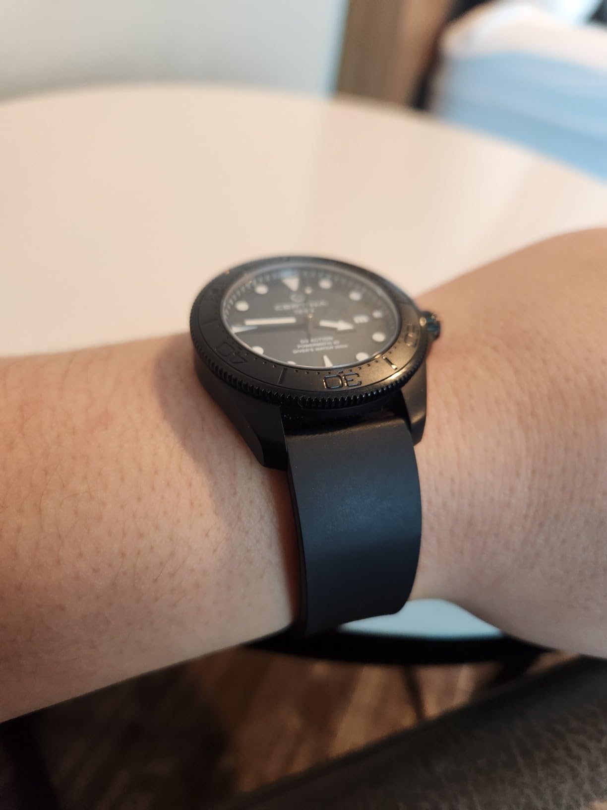 Certina DS Action Diver 43mm Powermatic 80 Steel Black Dial Rubber Strap (C0326073805100) customer photo 2