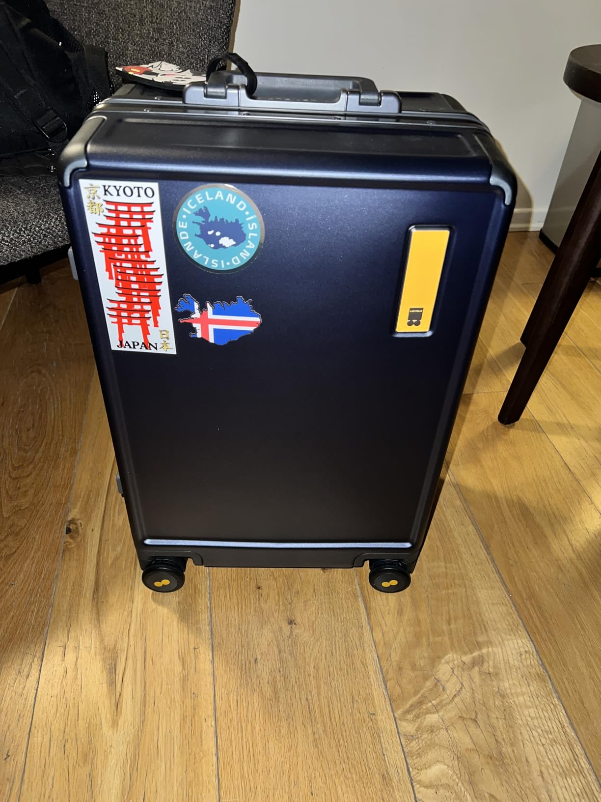 Zipperless Carry On Suitcase Airline Approved with Aluminum Frame, Hard Shell Luggage with Spinner Wheels, Metal Travel Luggage with Double Tsa Locks, 20 Inch, Black customer photo 2
