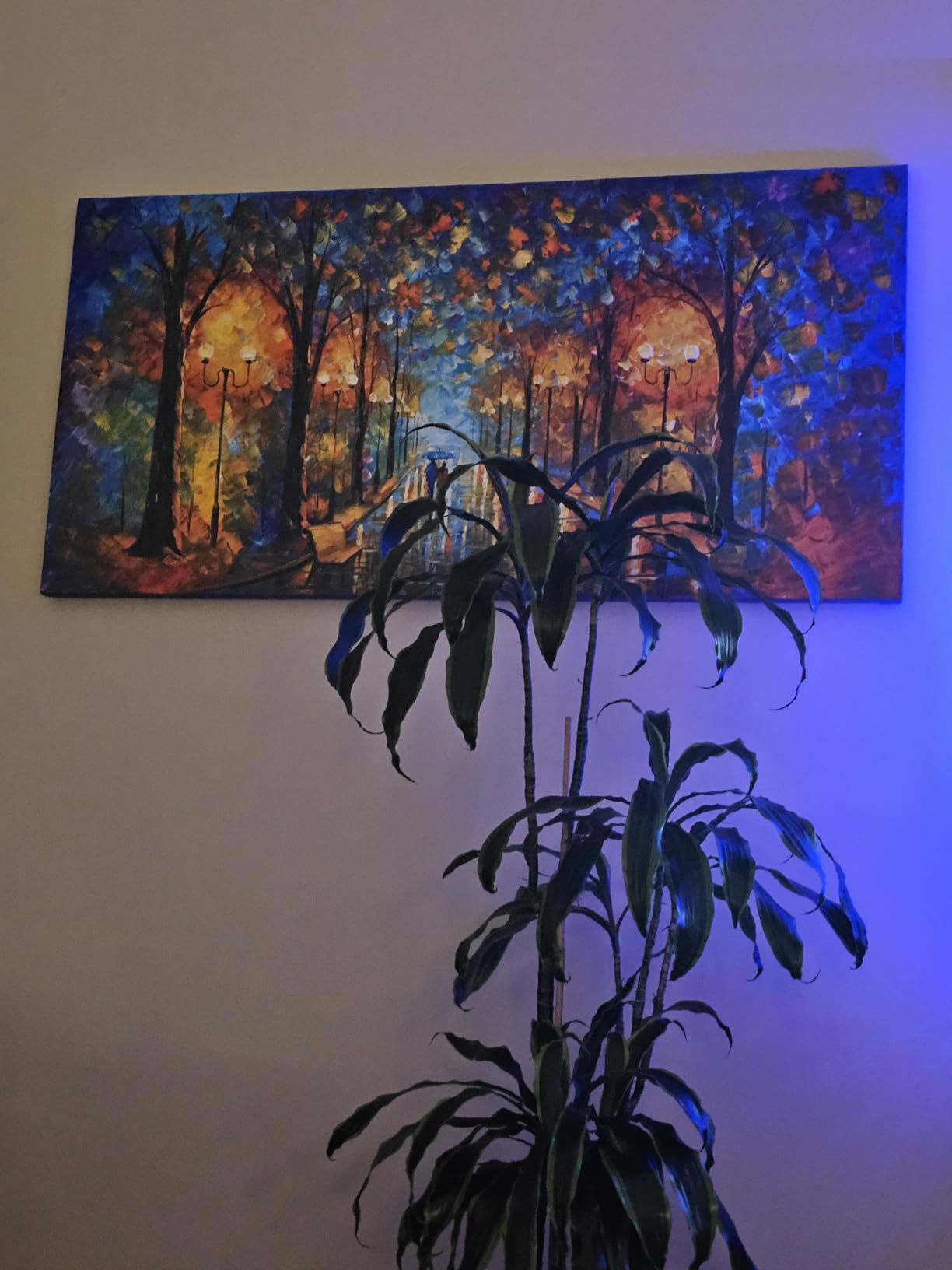 Tyed Art- Large Wall Art,Hand Painted Wall Art Landscape Oil Painting ,Wall Art for Living Room, Bedroom Office Wall Decor, Modern Textured Wall Art, Colorful Abstract Artwork Picture, Modern canvas Wall Art 60 by30 inch customer photo 1