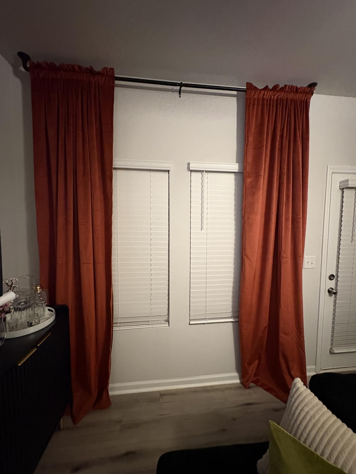 Lazzzy Blue Blackout Velvet Curtains 84 Inch Long Thermal Insulated Room Darkening Lined Curtain Drapes Luxury Back Tab Window Treatments for Bedroom Living Room 2 Panels, 52 x 84 Inch, Aegean Blue customer photo 2