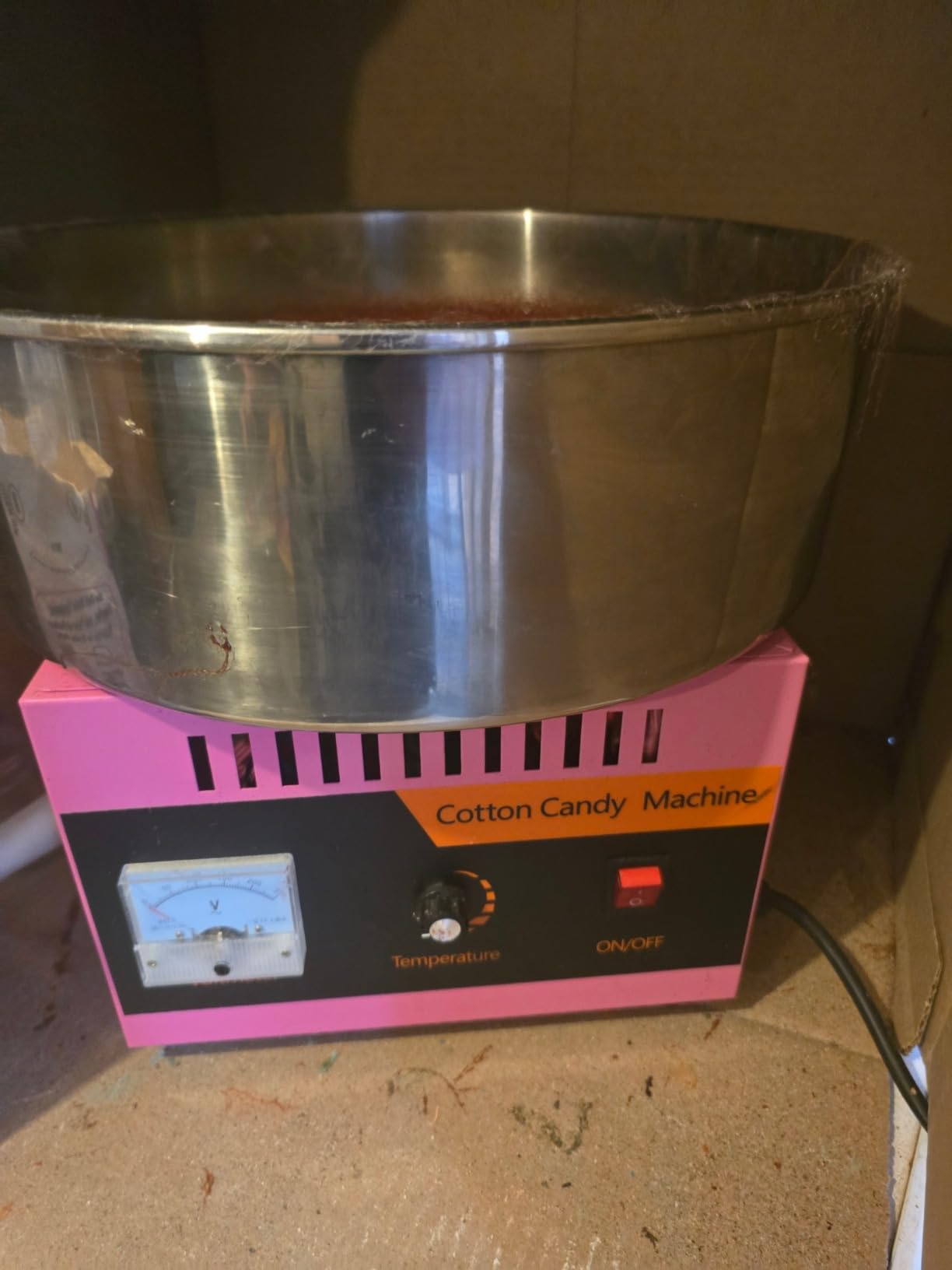 Commercial Cotton Candy Machine,110V 1000W Cotton Candy Maker, Candy Floss Maker,Making marshmallows,with Stainless Steel Bowl, Sugar Scoop,Anti-Rust Coating, for Family Party, Kids Birthday customer photo 2