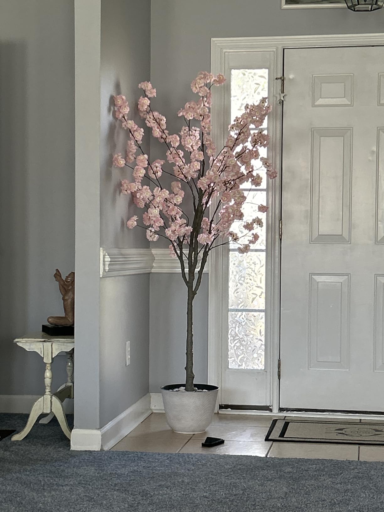 Nafresh Tall Artificial Cherry Blossom Tree - 8Ft(96'), Realistic Potted Silk Faux Cherry Blossom for Indoor/Outdoor Home Office, Living Room, Bedroom, Porch Floor Decor customer photo 1