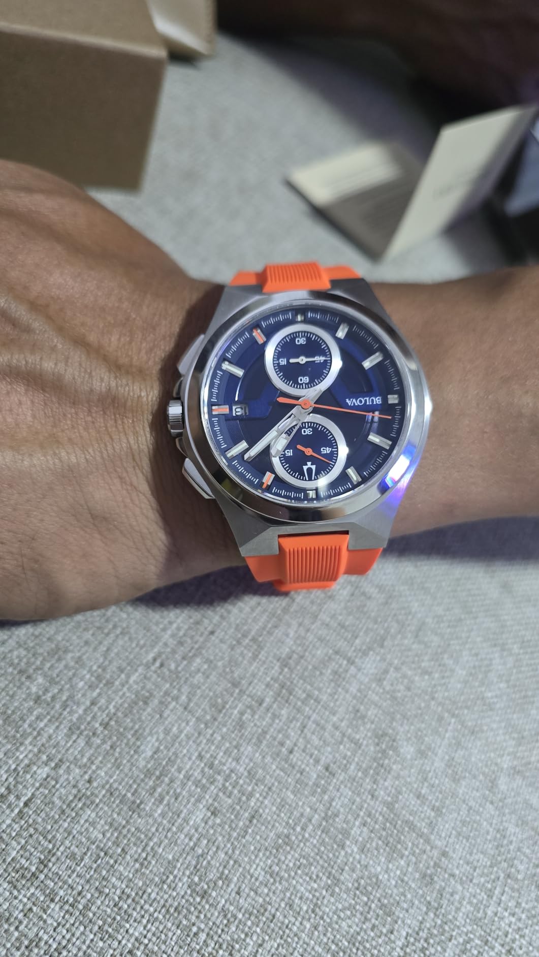 Bulova Marc Anthony Sport Strap Quartz Watch, Stainless Steel, Sapphire Crystal customer photo 2