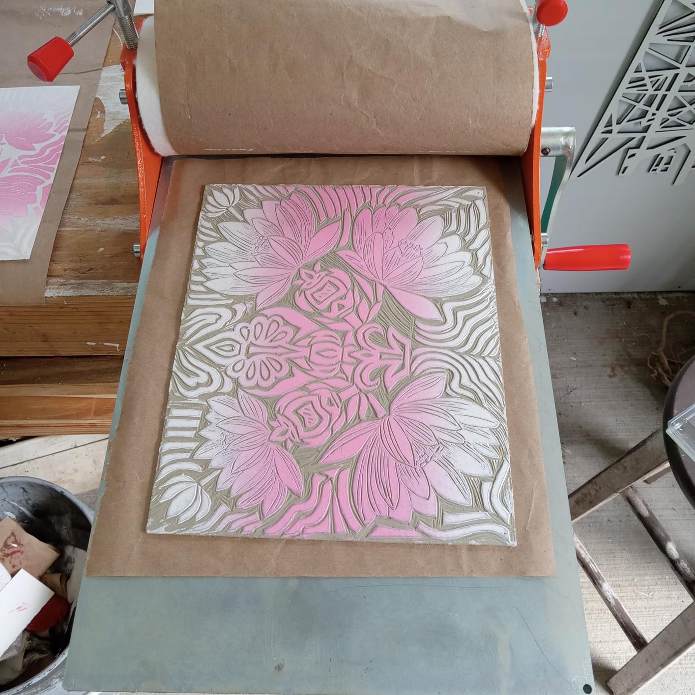 Printing Press, Basic Etching Machine, Letterpress Machine, All Metal Structure, Durable Professional Printing Machine for Monochrome Printing and Etching customer photo 2
