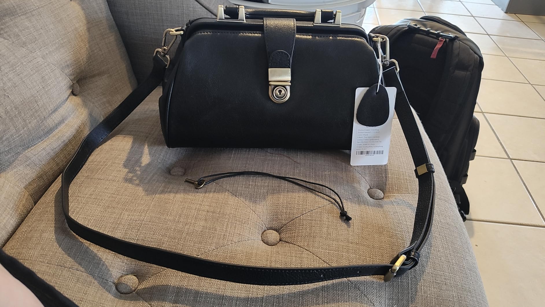Genuine leather women's bag retro doctor's bag handmade foreskin layer cowhide Shoulder bag buckle type women's bag customer photo 1