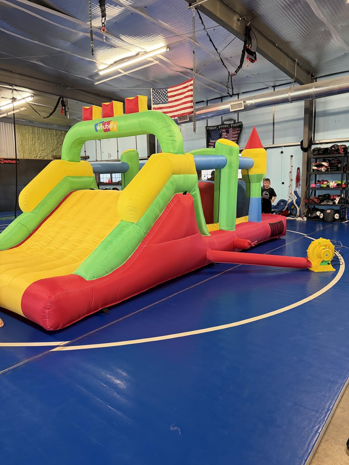 Whubefy Bounce House for Big Kids 8-12, 18 x 8.2FT Kids 3-6 Inflatable Obstacle Course w/Dual Tunnels, Large Slide, Climbing, Obstacles and Bounce Area Castle for Birthday Party, Fun Racing Game customer photo 1
