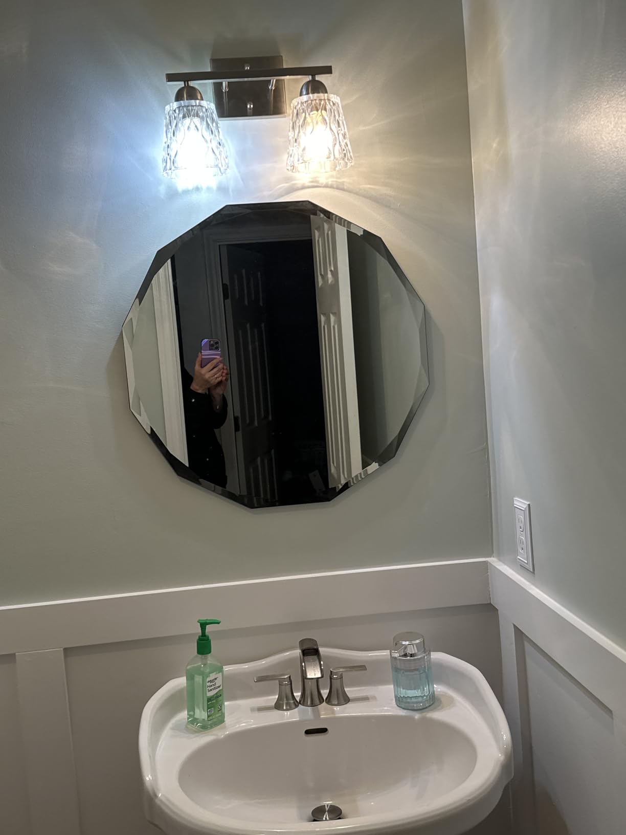 QDSSDECO Round Mirror Sunburst Wall Mirror 24