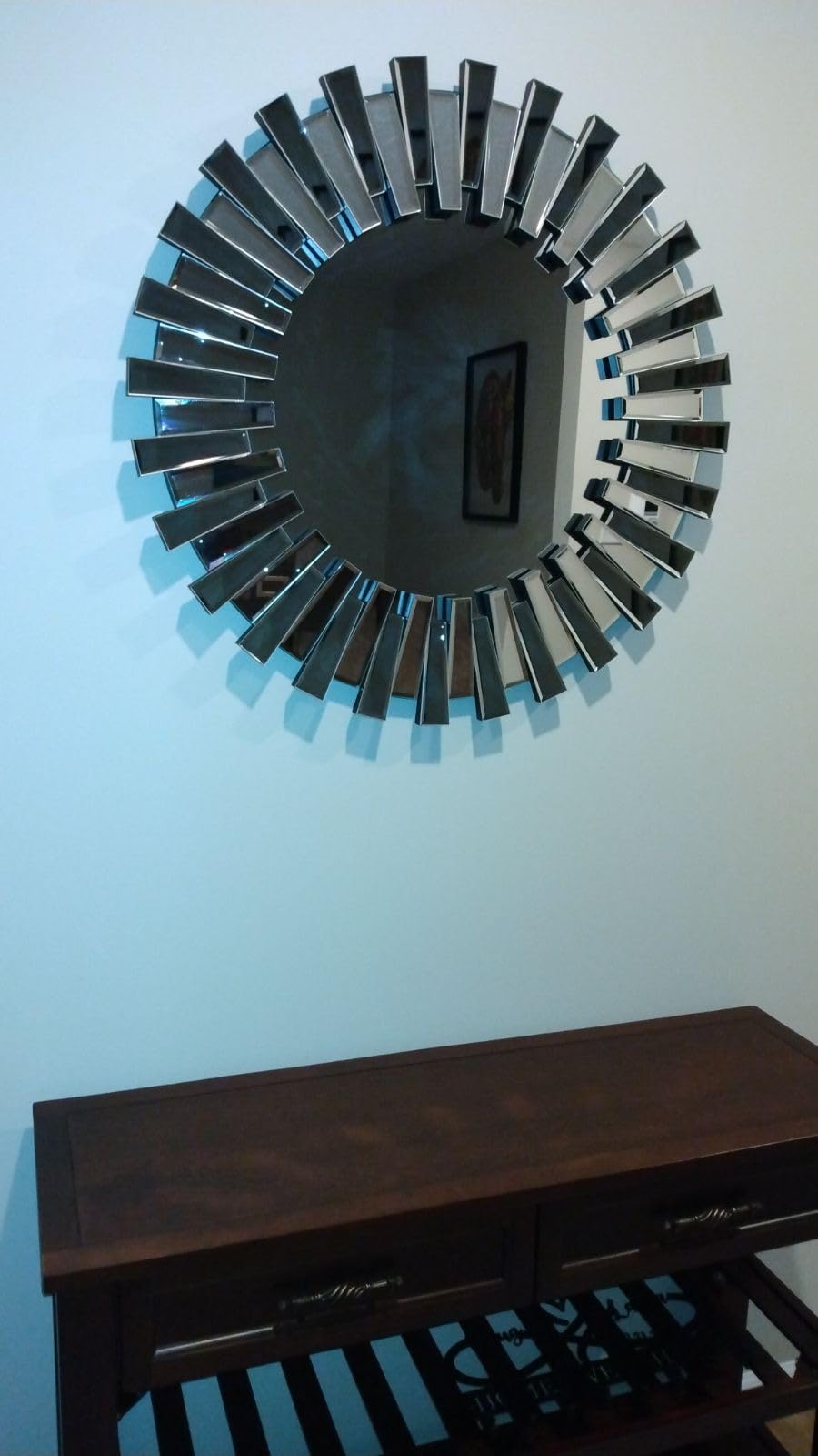 QDSSDECO Round Mirror Sunburst Wall Mirror 24