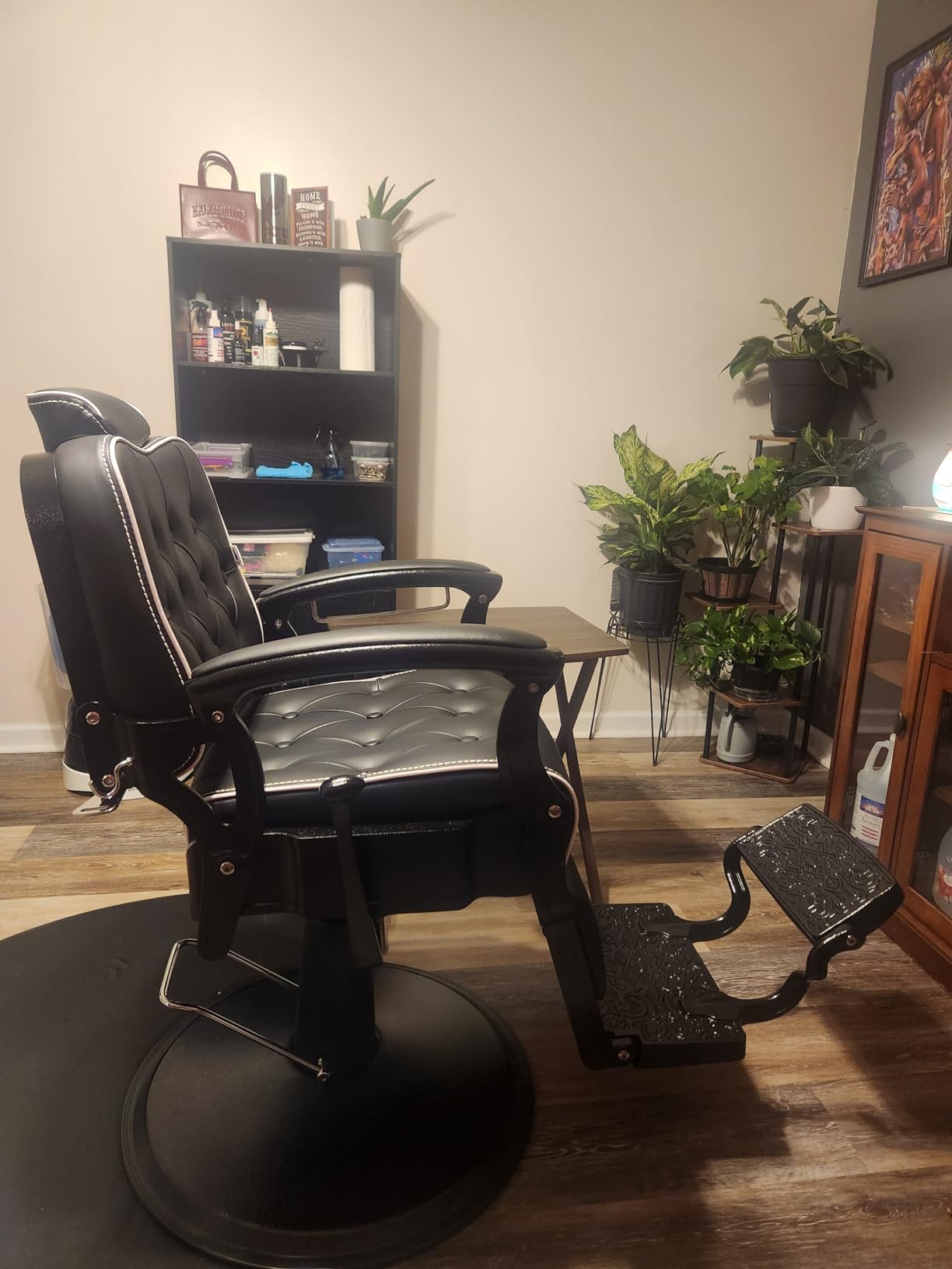 Artist hand Barber Chair All Purpose Hydraulic Recline Salon Chair Beauty Spa Vintage Barber Chair Heavy Duty Chair (Laser Frame) customer photo 2