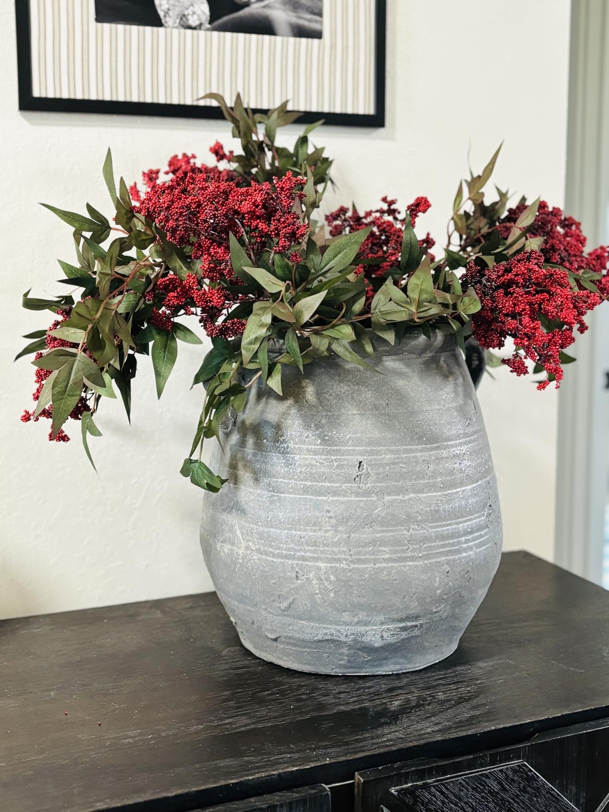 Creative Co-Op Whitewashed Terra-Cotta Urn, Beige customer photo 1