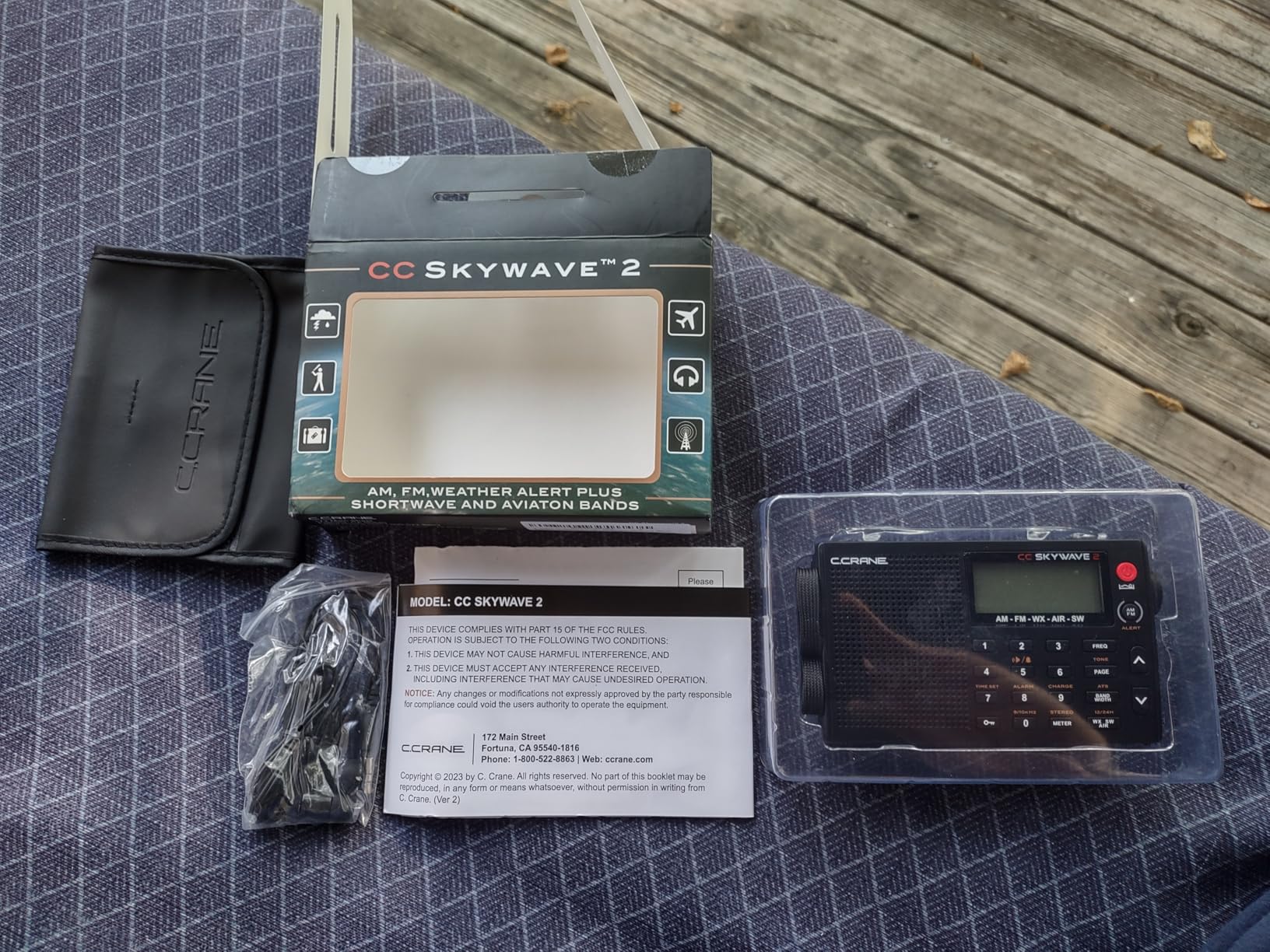 C. Crane CC Skywave 2 AM, FM, Shortwave, NOAA Weather + Alert, VHF Aviation Band, Small Battery-Operated Portable Travel Radio with Clock and Alarm customer photo 1