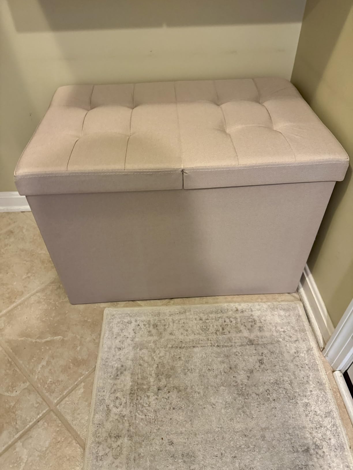 Zerbuger Cat Litter Box Enclosure Furniture for Odor Control, Hidden Cabinet Cats Litter Ottoman with Flip-Up Lid,Cat Litter Box Bench with Storage Space, Dog Proof(Grey, X-Large) customer photo 2