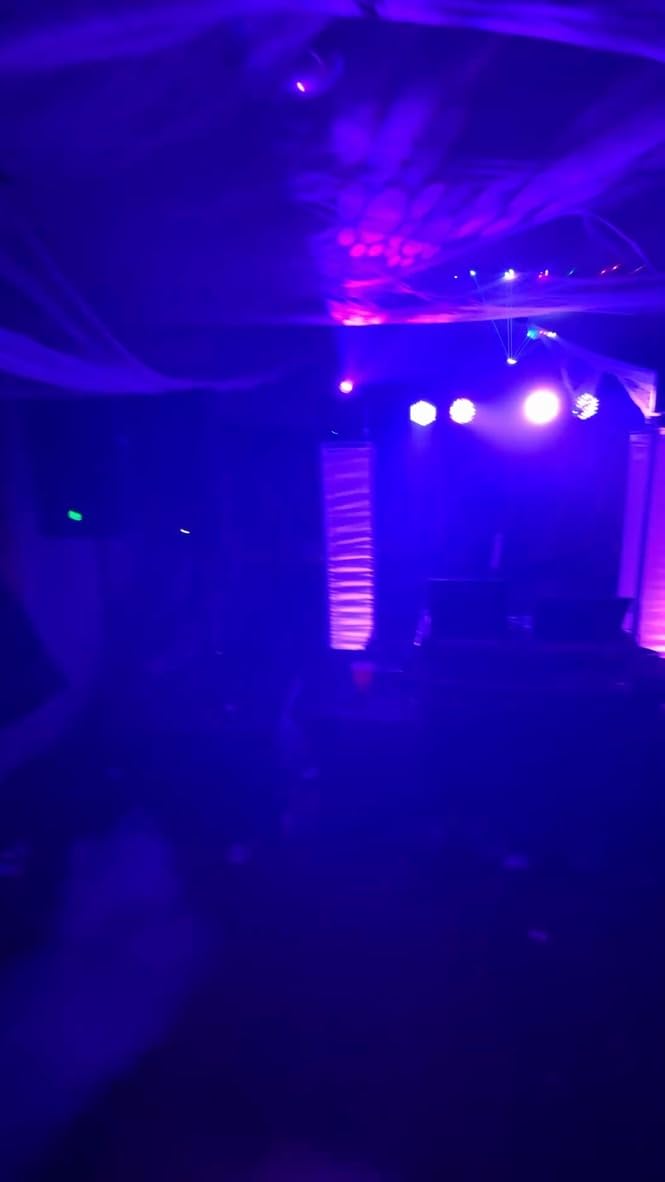SHEHDS Moving Head Lights LED 100W Beam Effect 16 Degree 7 Dynamic & 6 Static Gobos 8 Colors Spotlights 6-Facet Prism DMX512 with RDM and Linear Focus Dj Stage Lights for Chrismas Wedding Party Dance customer photo 1