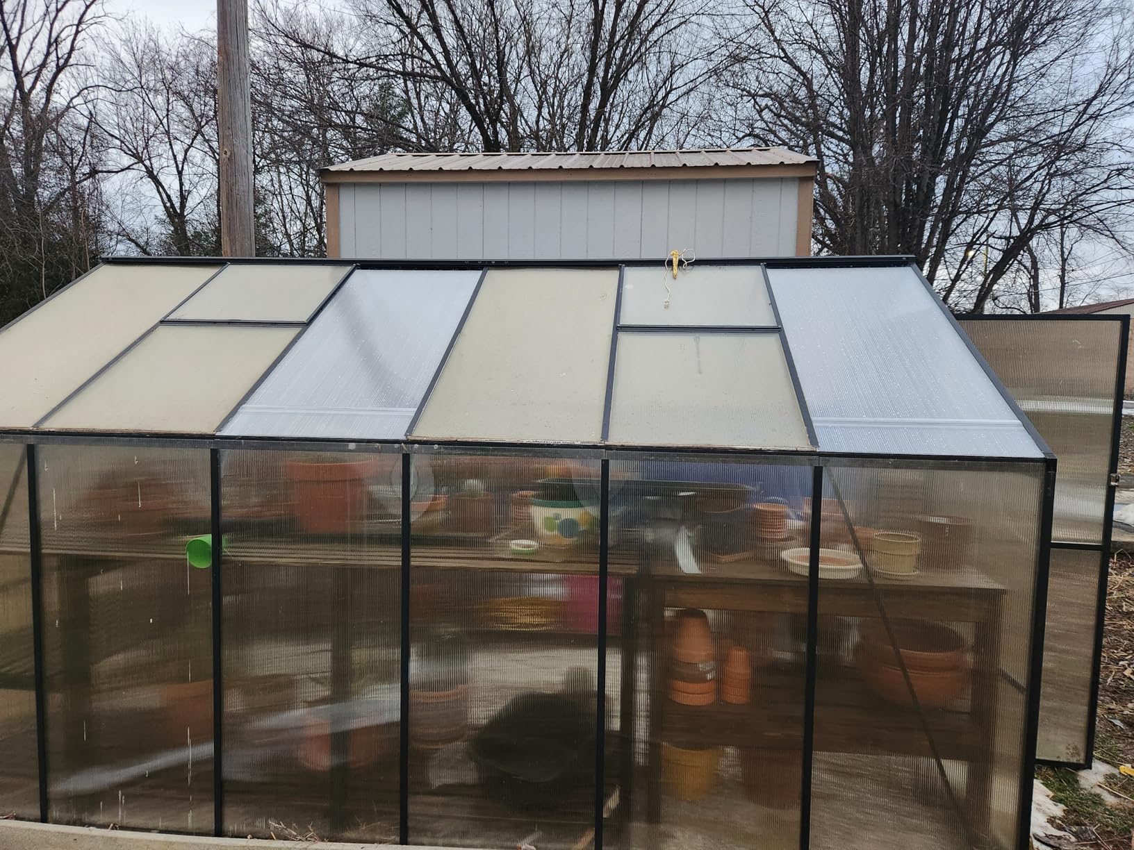 UMIG 12 PCS 4 ft x 2 ft x 0.32in Polycarbonate Greenhouse Panels, Twin-Wall Waterproof UV Protected Corrugated Plastic Roof Panels Sheets customer photo 1