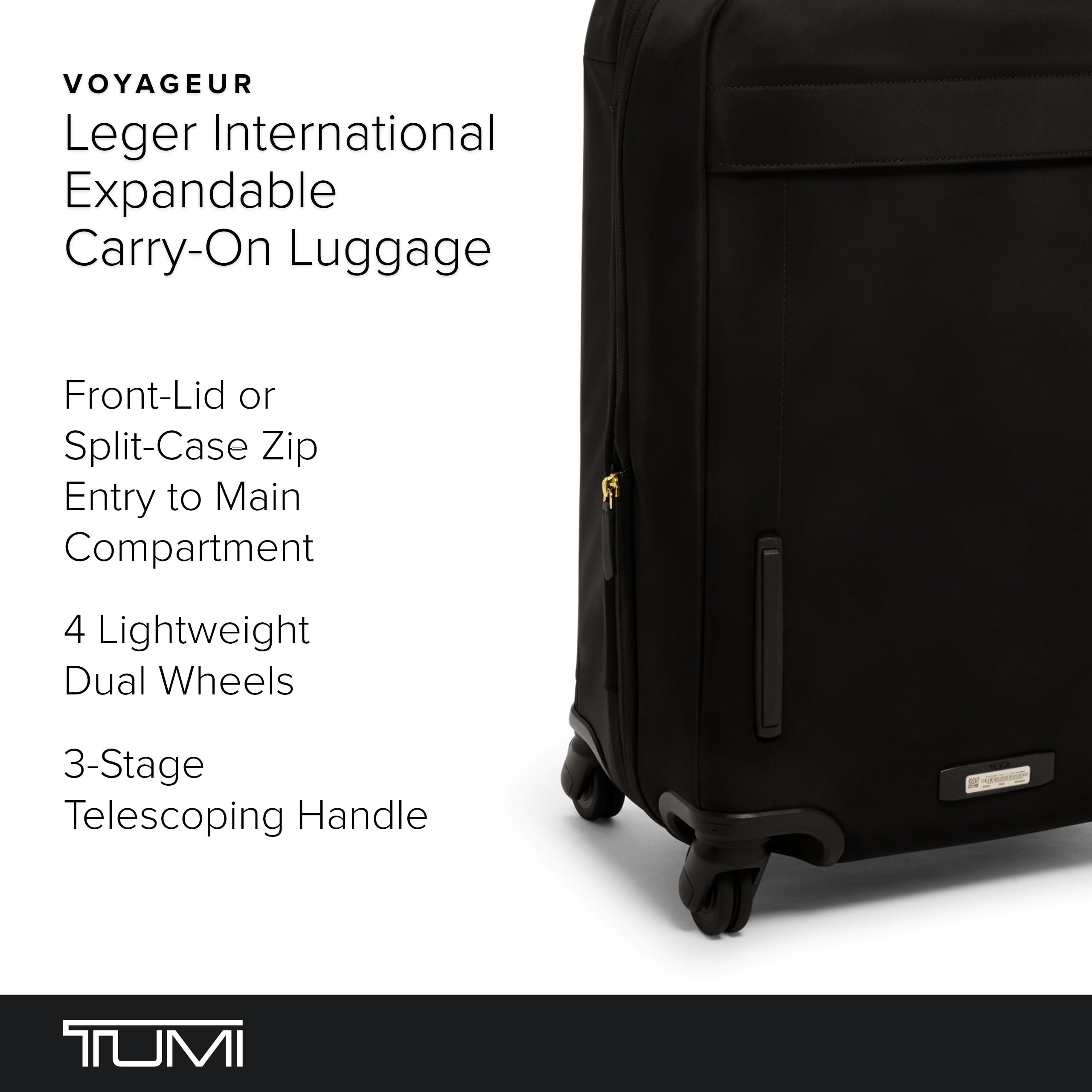 TUMI 19 Degree Frame Continental 4 Wheel Carry-On - Lightweight Suitcase - Hard Shell Luggage - 21.8