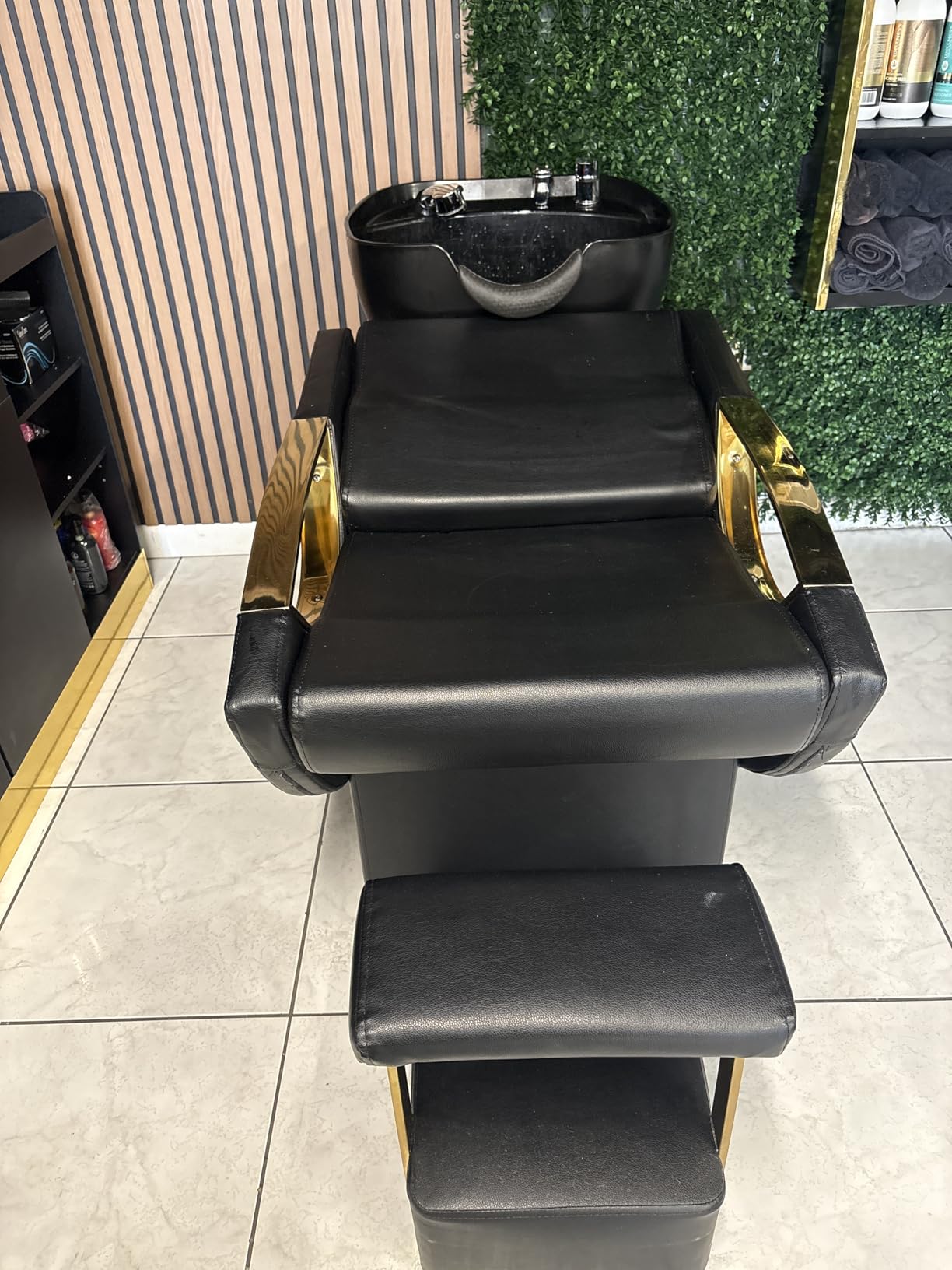 Shampoo Bowl and Chair Set for Salon, Seogwisam Backwash Barber Chair with ABS Plastic Shampoo Bowl and Independent Footrest customer photo 1