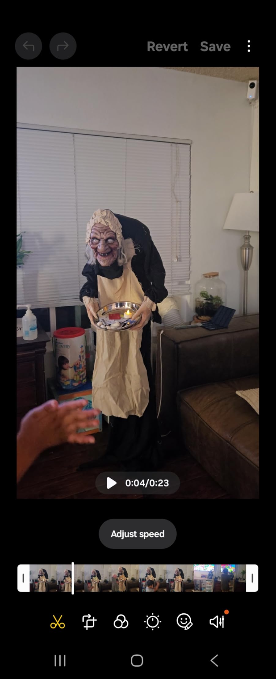 Haunted Hill Farm Lifesize 5.5-Ft Animatronic Scary Haunted Lady Statue with Touch Activated Lights and Sound, Battery-Operated Indoor or Covered Outdoor Halloween Decoration customer photo 1