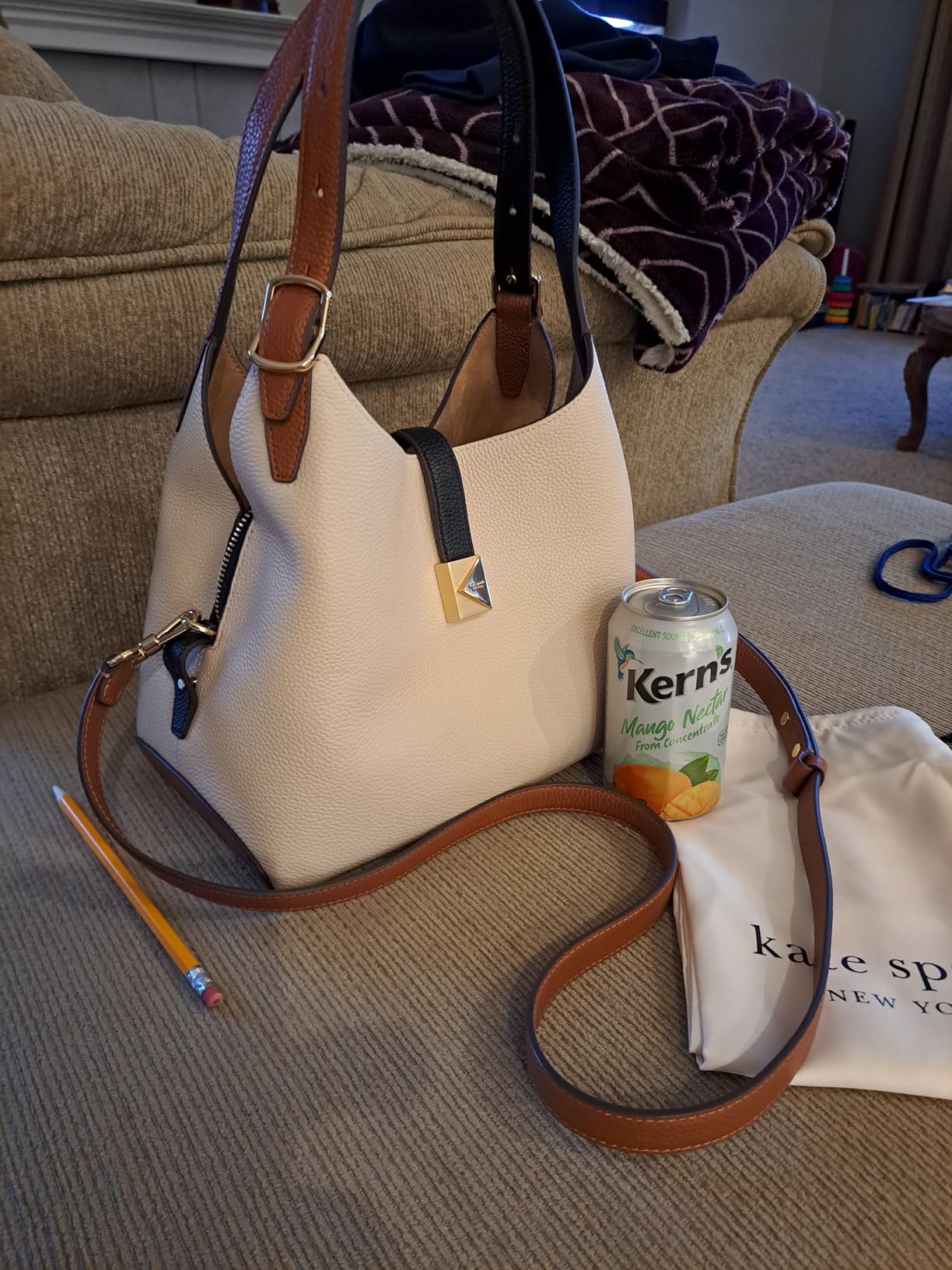 Kate Spade Deco Pebbled Leather Crossbody Tote customer photo 1