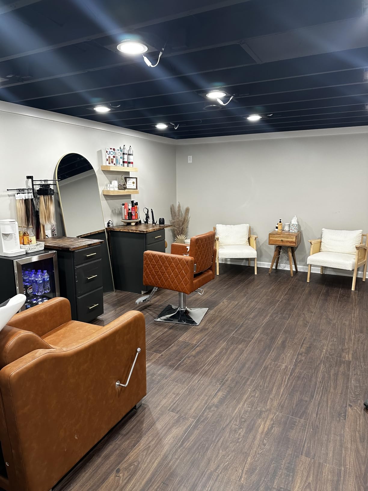 BarberPub Backwash Shampoo Station Chair with Adjustable Porcelain Ceramic Hair Wash Bowl for Barber Shop, Spa Beauty Salon customer photo 2
