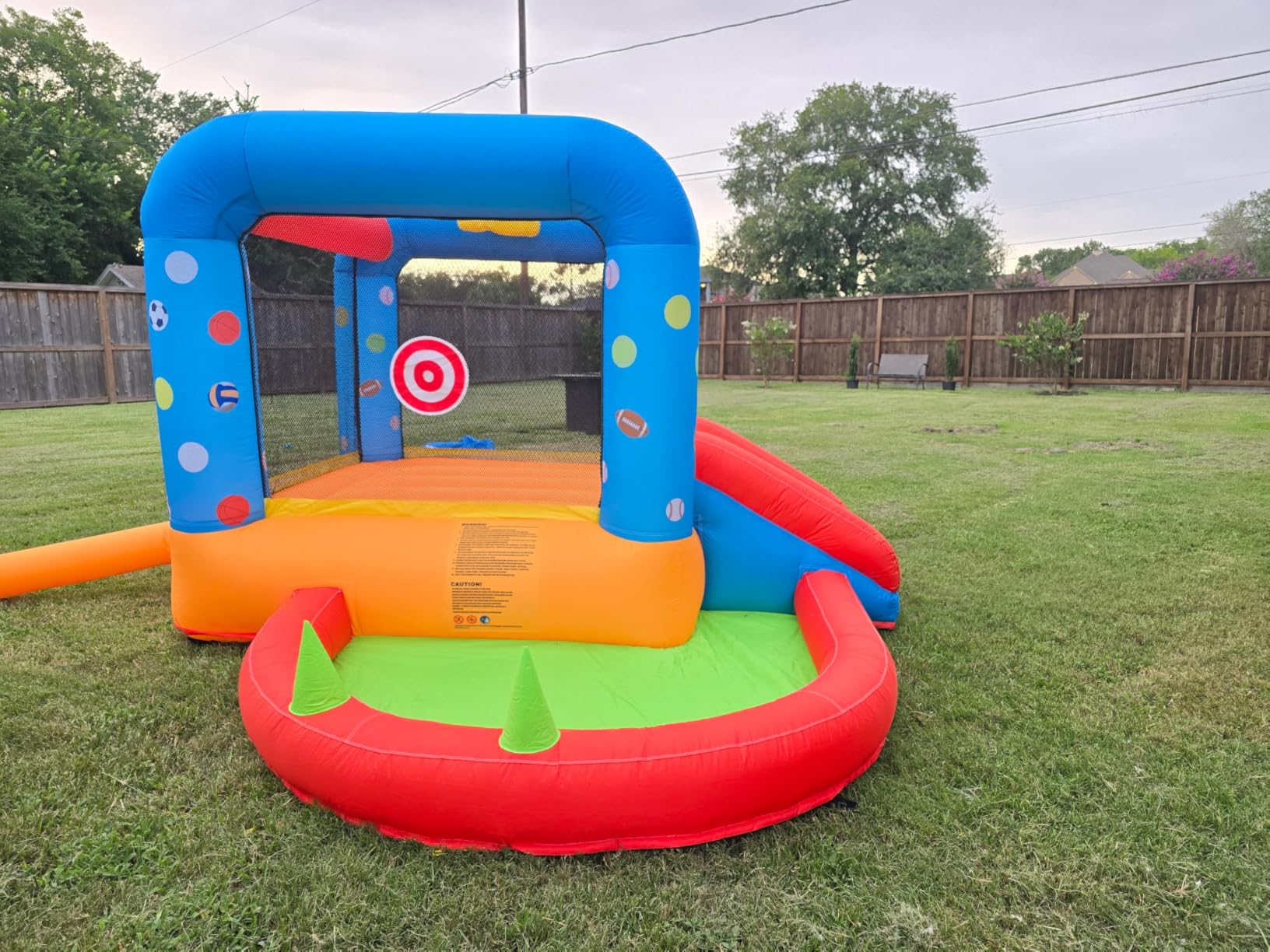 25FT Commercial Bounce House for Big Kids, 100% PVC Inflatable Obstacle Course Bounce House for Adults, Heavy Duty Large Bouncer House with Water Slides/950W Blower, Outdoor Party, 25x8x8.2FT customer photo 2