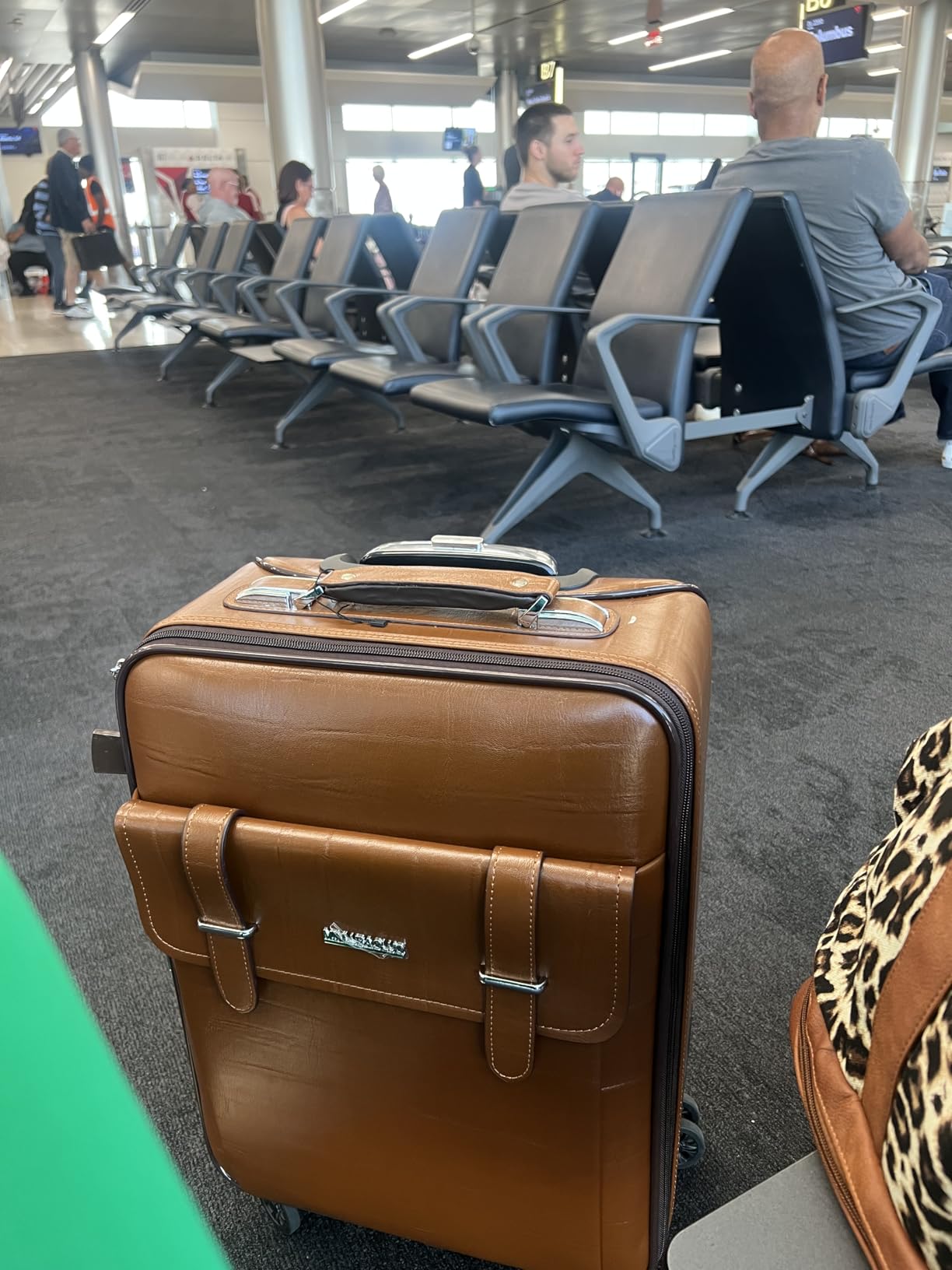 Business Spinner Wheels Luggage PVC Leather Waterproof Carry-On Suitcase Aluminum Alloy Handle Soft Shell Luggage with TSA Lock customer photo 1