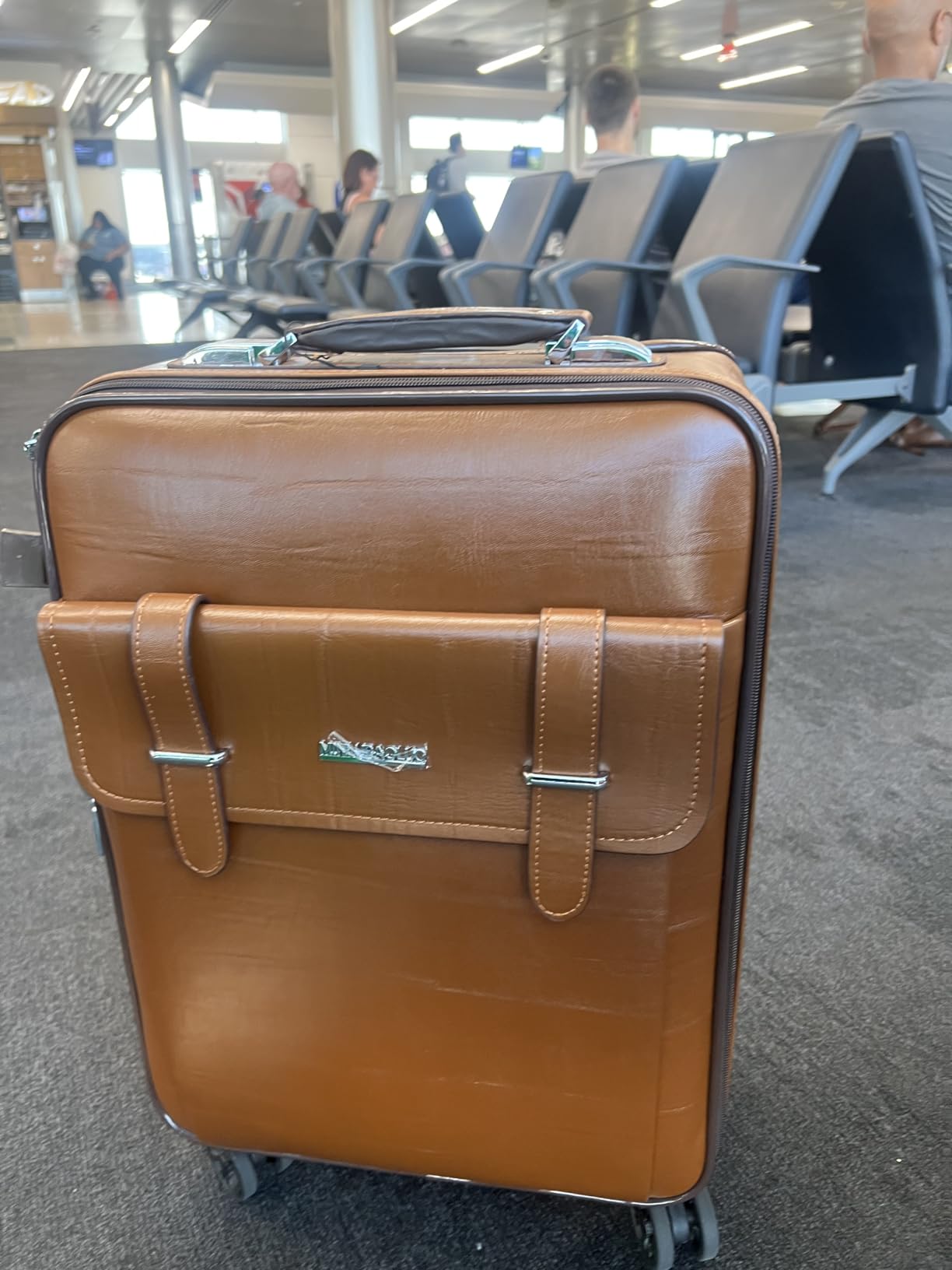 Business Spinner Wheels Luggage PVC Leather Waterproof Carry-On Suitcase Aluminum Alloy Handle Soft Shell Luggage with TSA Lock customer photo 2